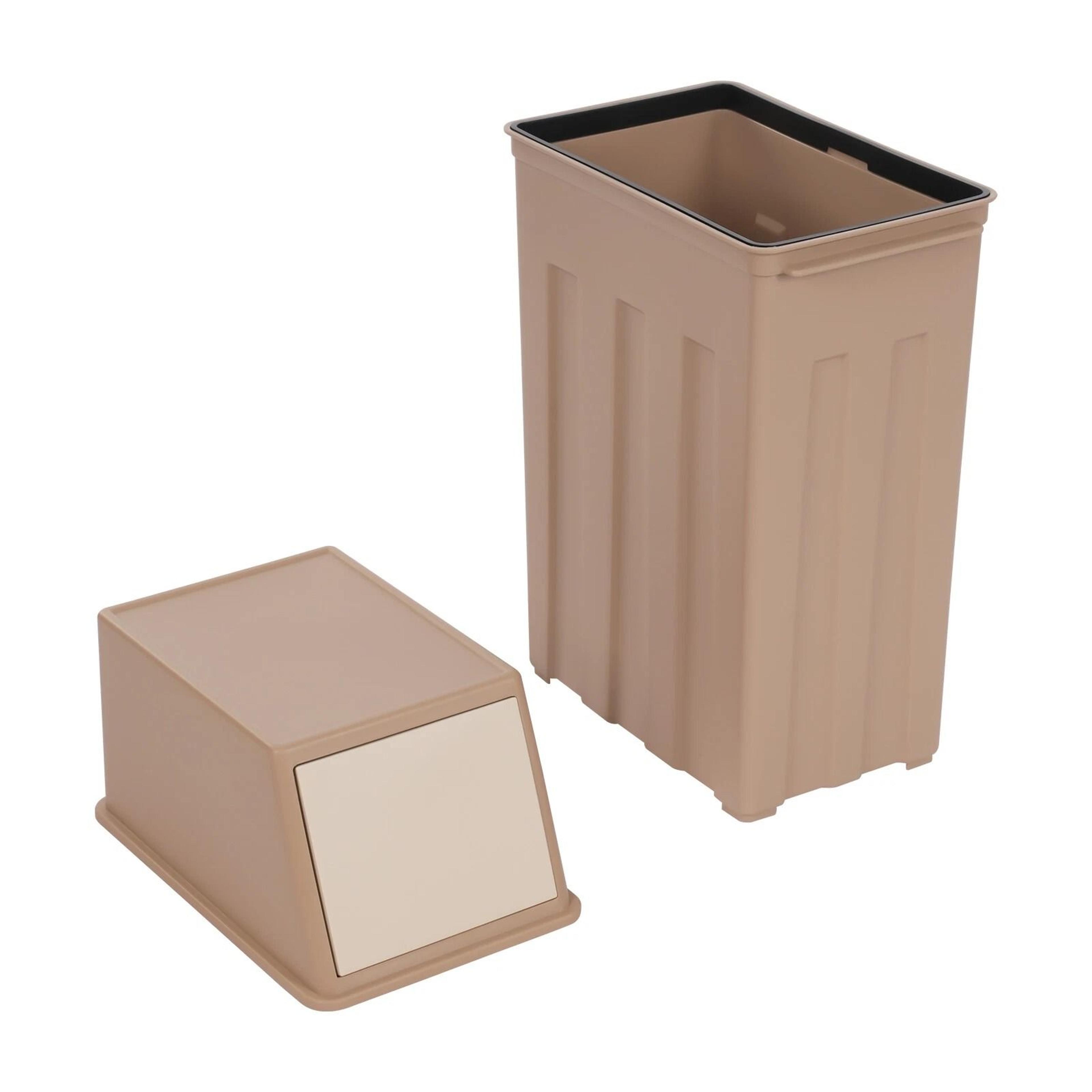 space saving gallon slim trash can with lid tall & narrow waste bin