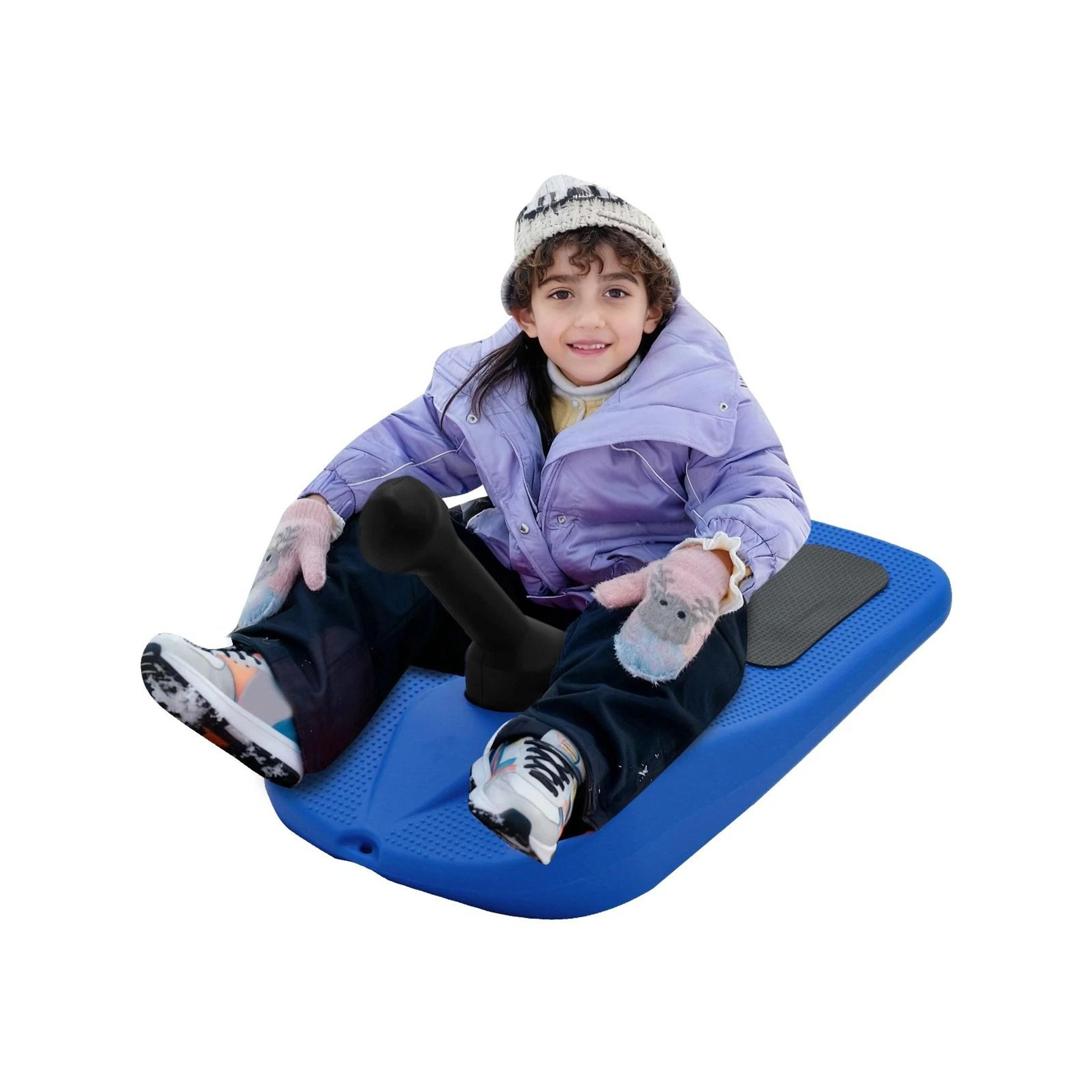 Premium Kids Snow Sled Board With Handle Durable Winter Snowboard For Sledding Fun 4