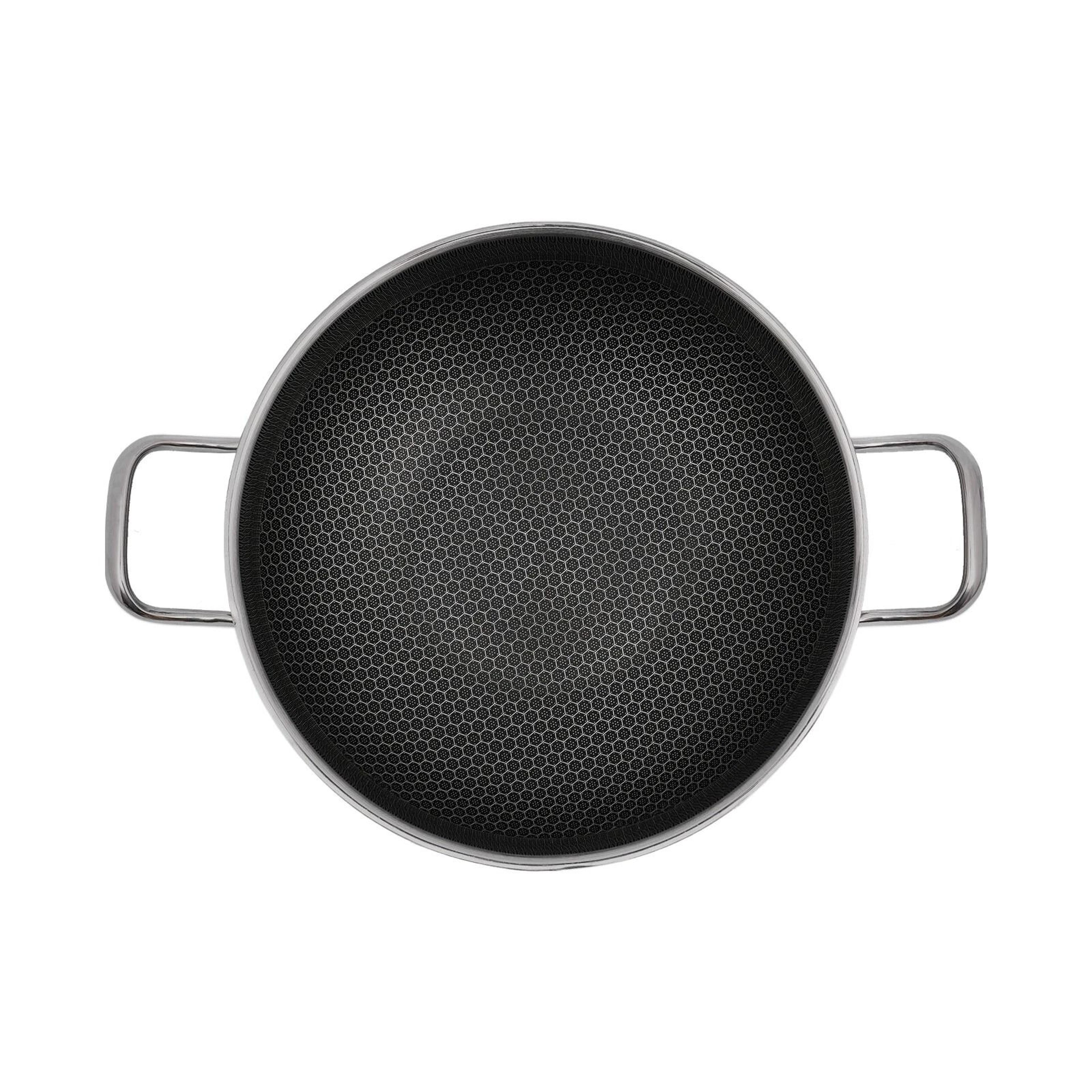 Premium Stainless Steel Frying Pan With Lid Durable Everyday Cooking Cookware 9