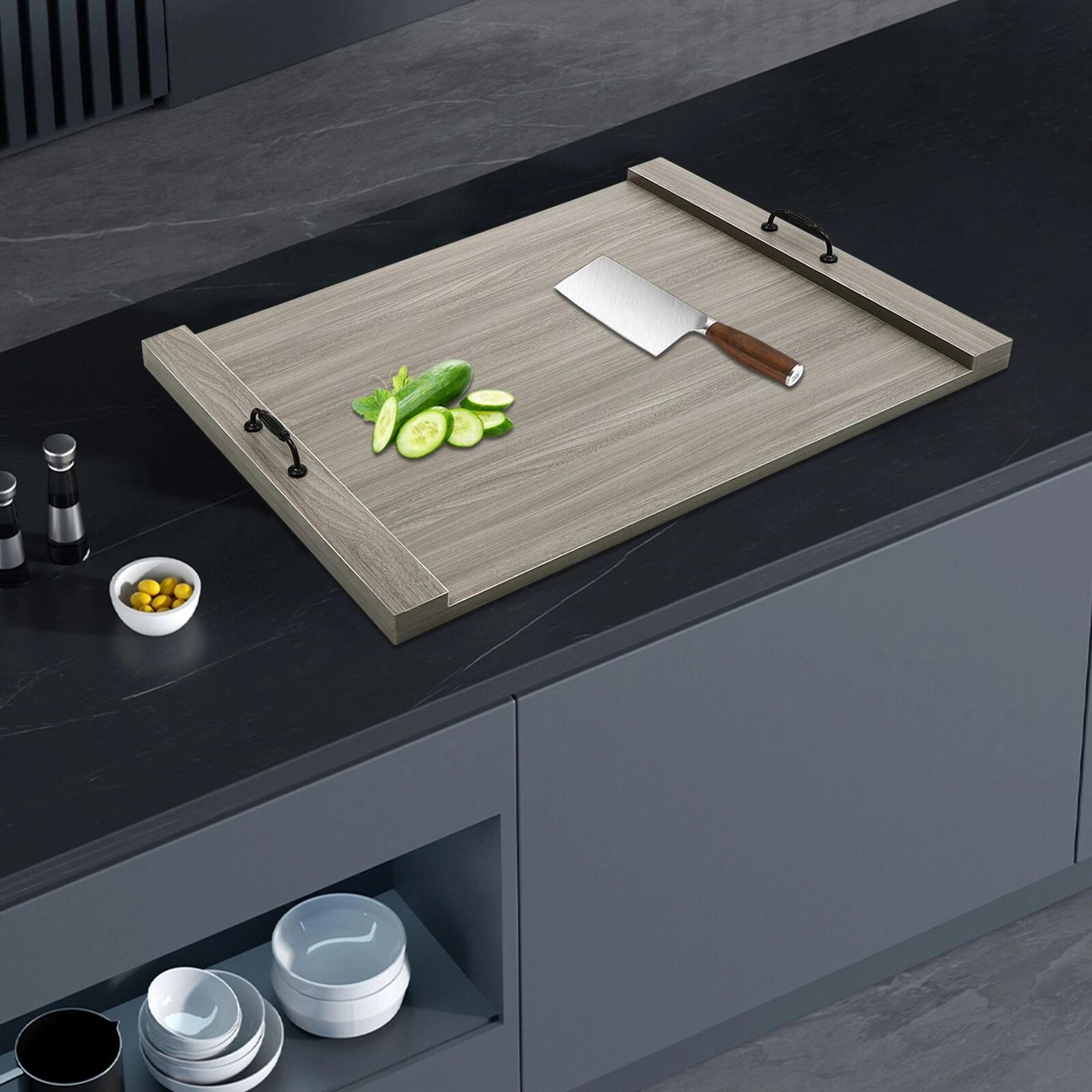 Premium Kitchen Wooden Stove Top Cover  Noodle Board For Gas Or Electric Stove Space Saving Counter 2