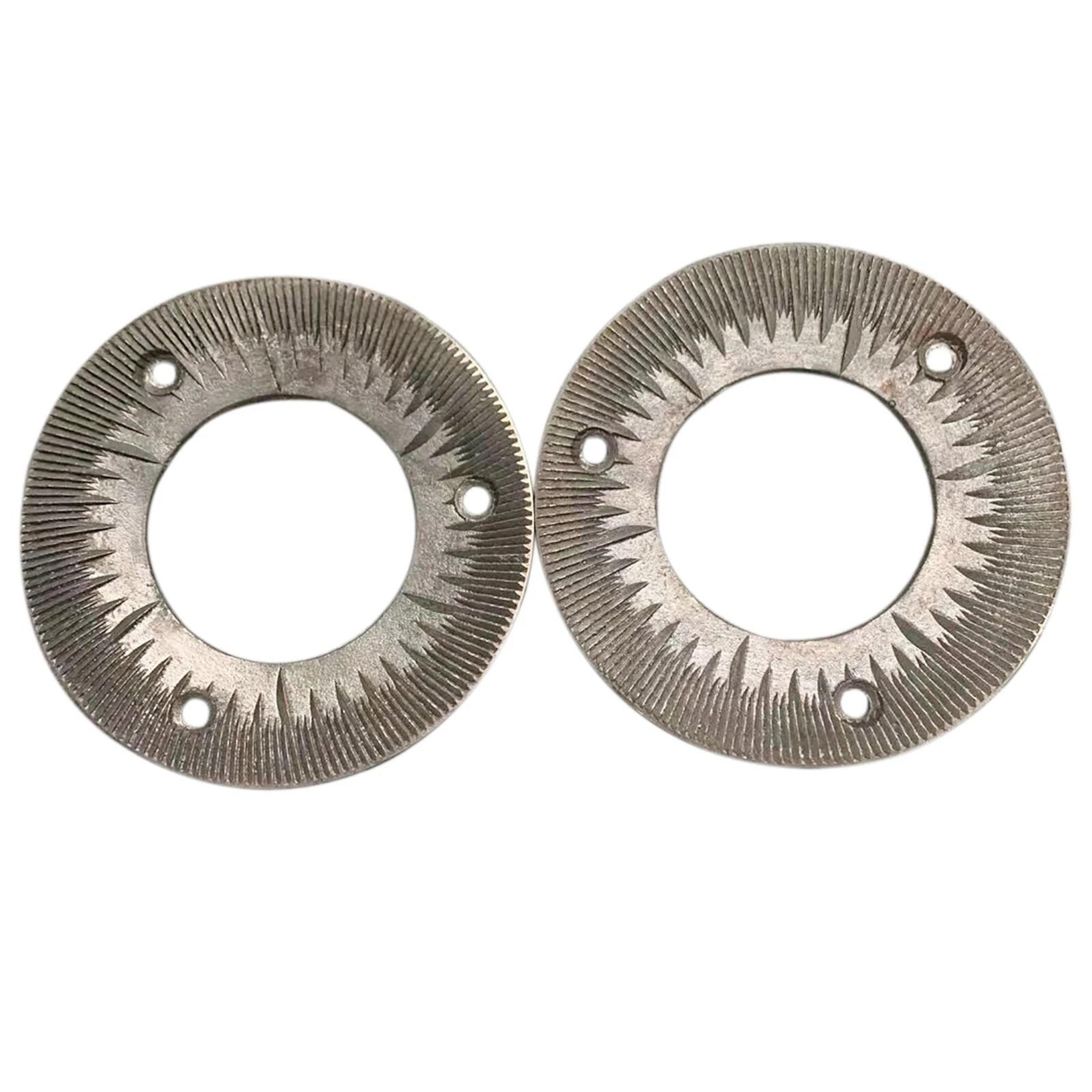 Premium Grain Mill Grinding Plates Replacement Set Fine Cast Steel Dry Grinding Discs 6