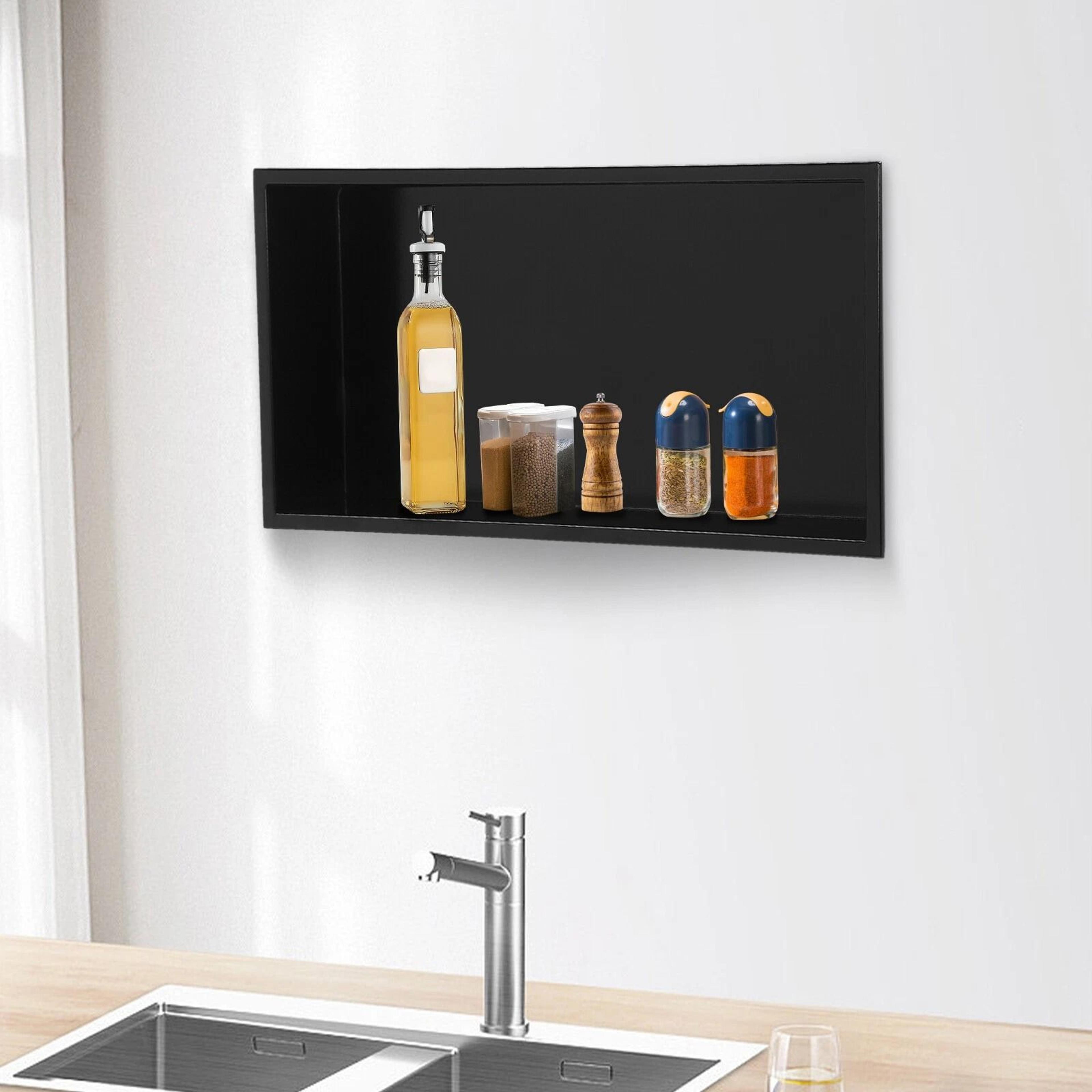 shower niche black stainless steel shower niche for recessed bathroom storages