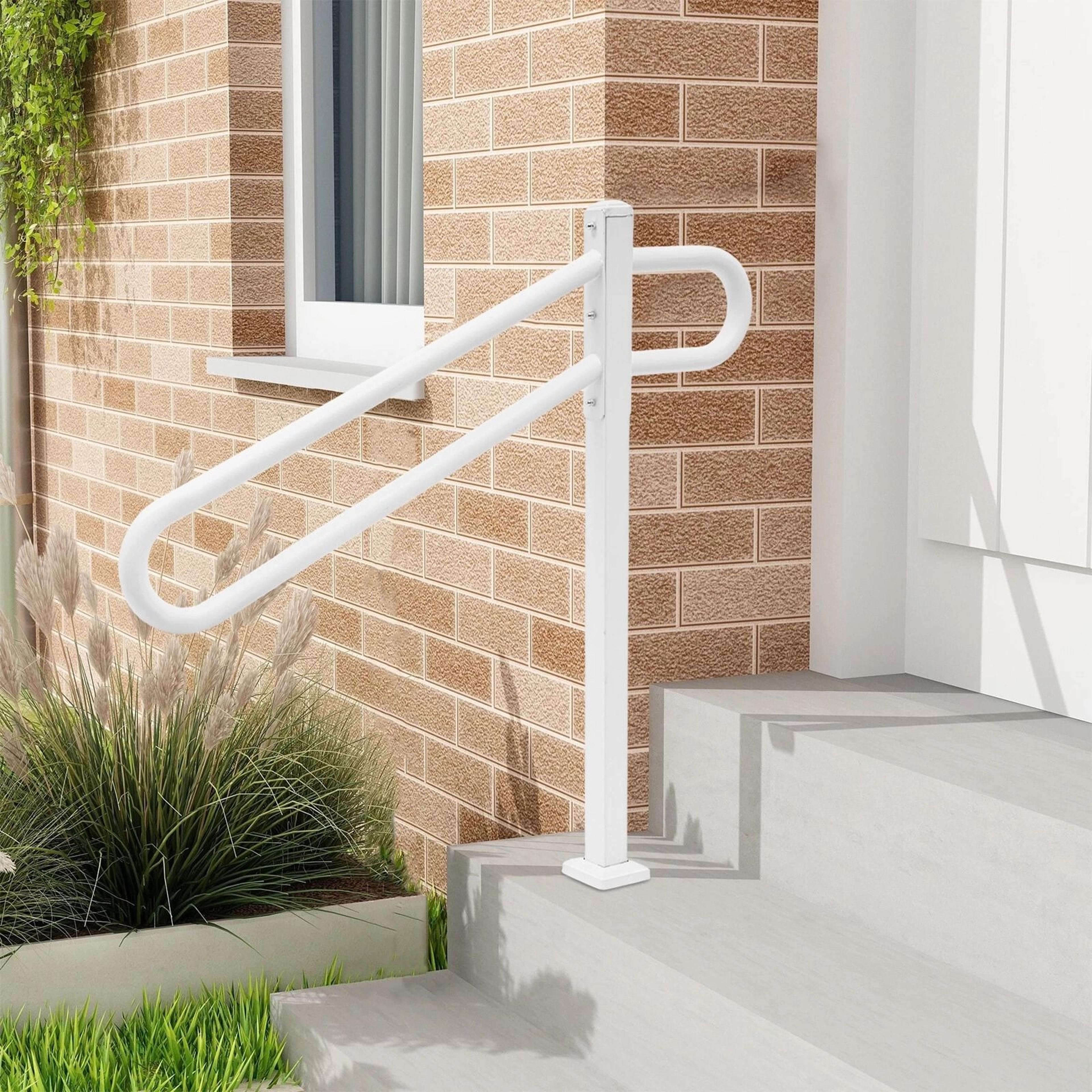 Heavy Duty Outdoor Stair Handrail For White Metal Safety Railing 1