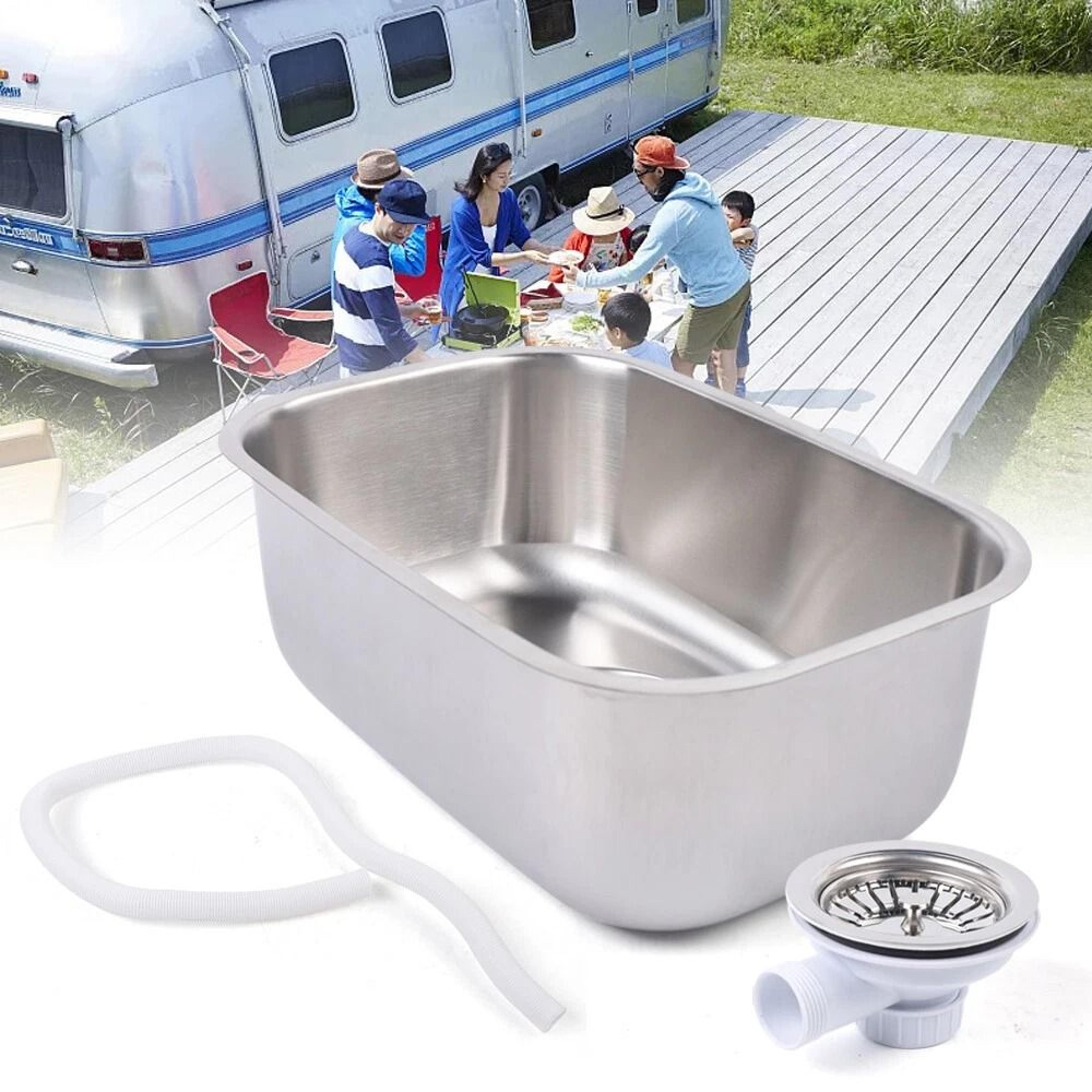 compact rv sink stainless steel wash basin for camper caravan boat