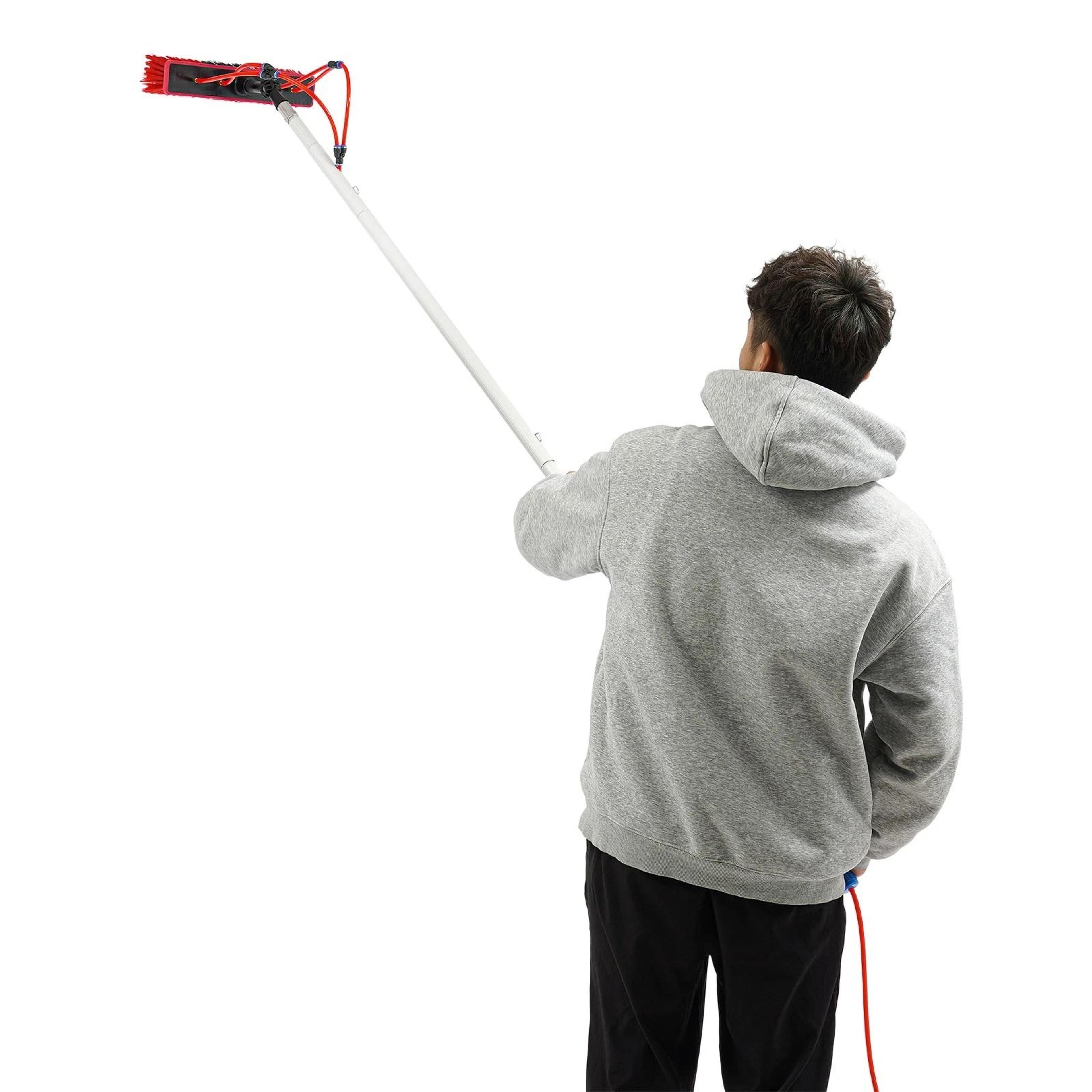Solar Panel Cleaning Brush Kit With Adjustable Pole And Window Cleaning Hose 2
