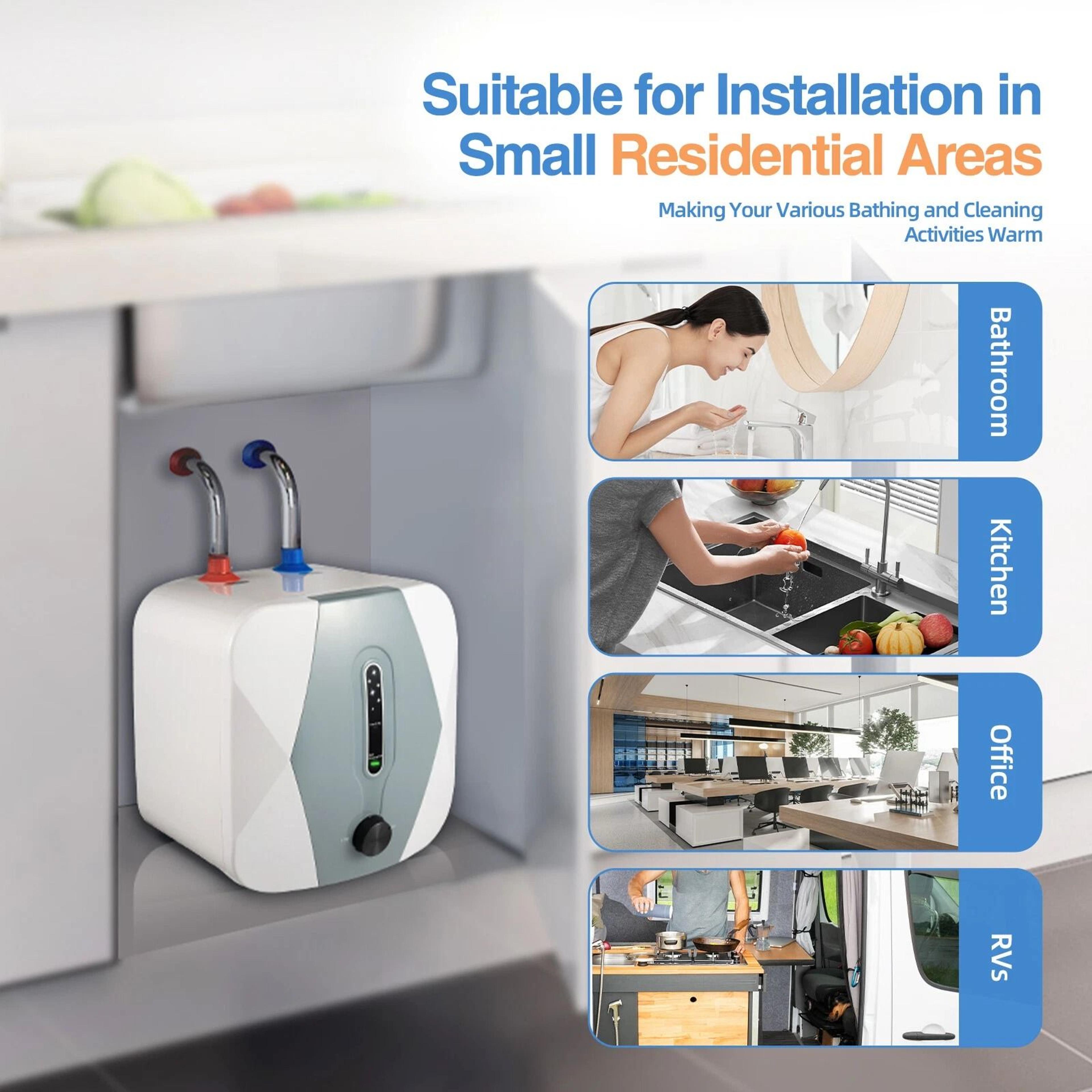 Under Sink Water Heater Compact Instant Hot Water Tank 6