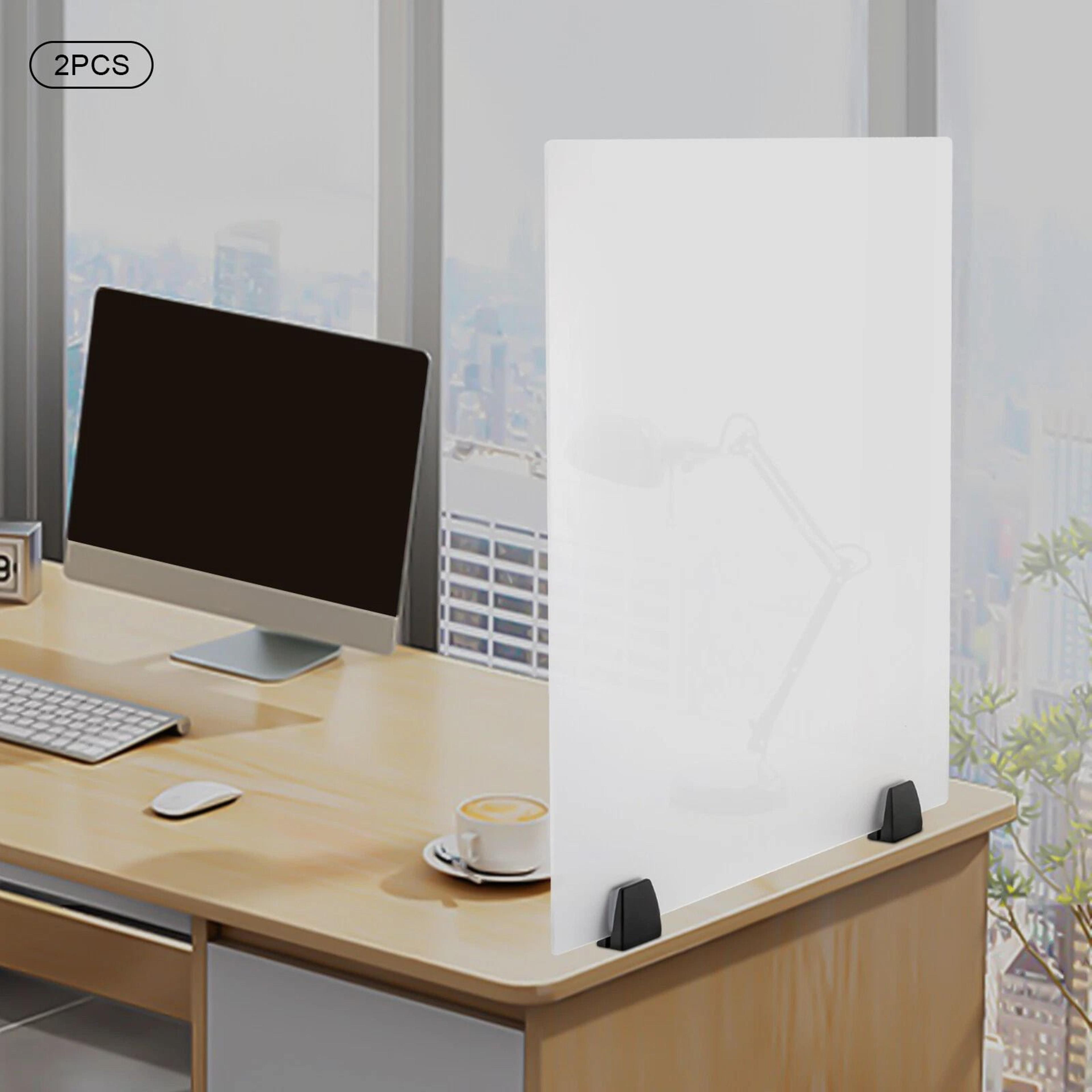Acrylic Sneeze Guard Desk Divider Clear Tabletop Privacy Panel 2