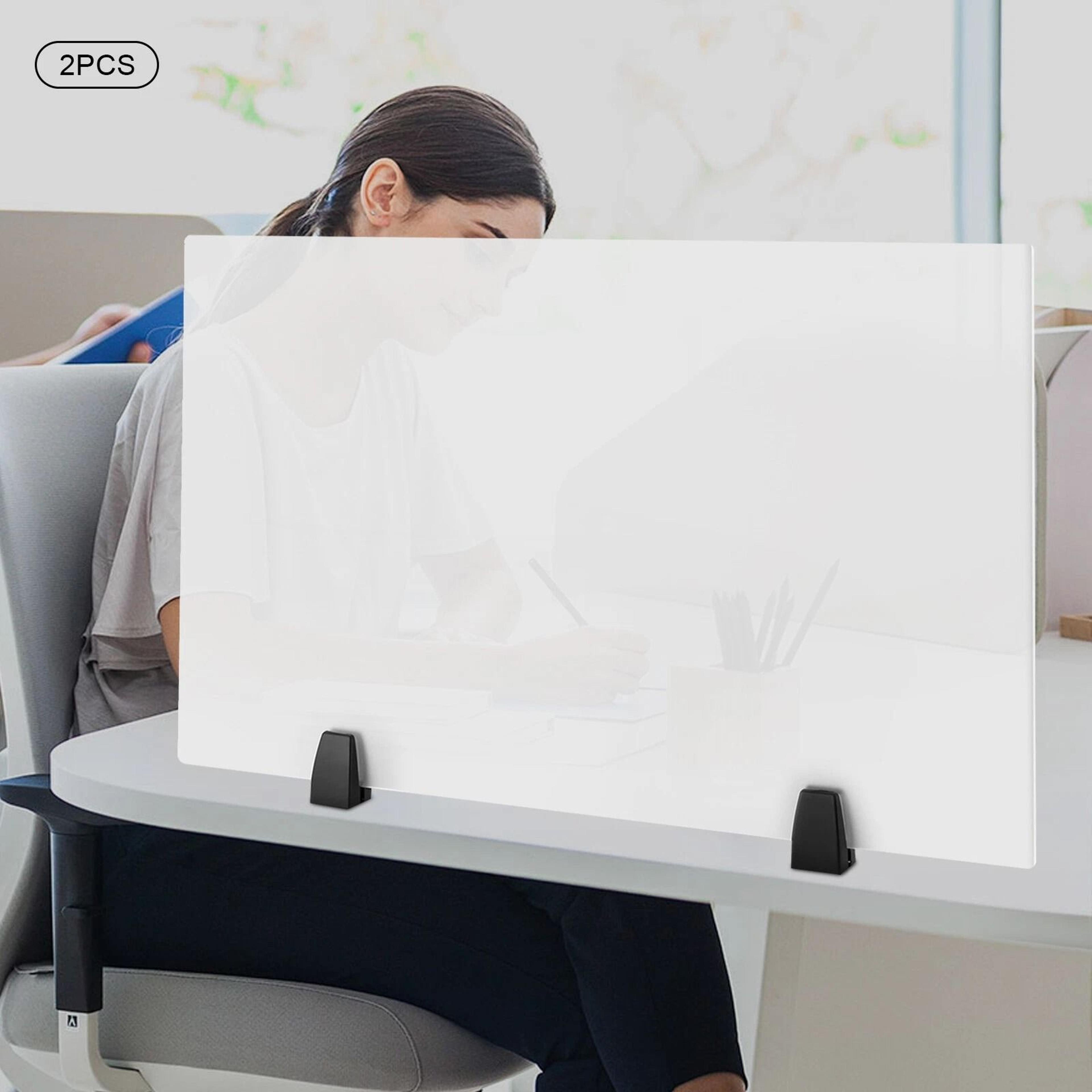 Acrylic Sneeze Guard Desk Divider Clear Tabletop Privacy Panel 1