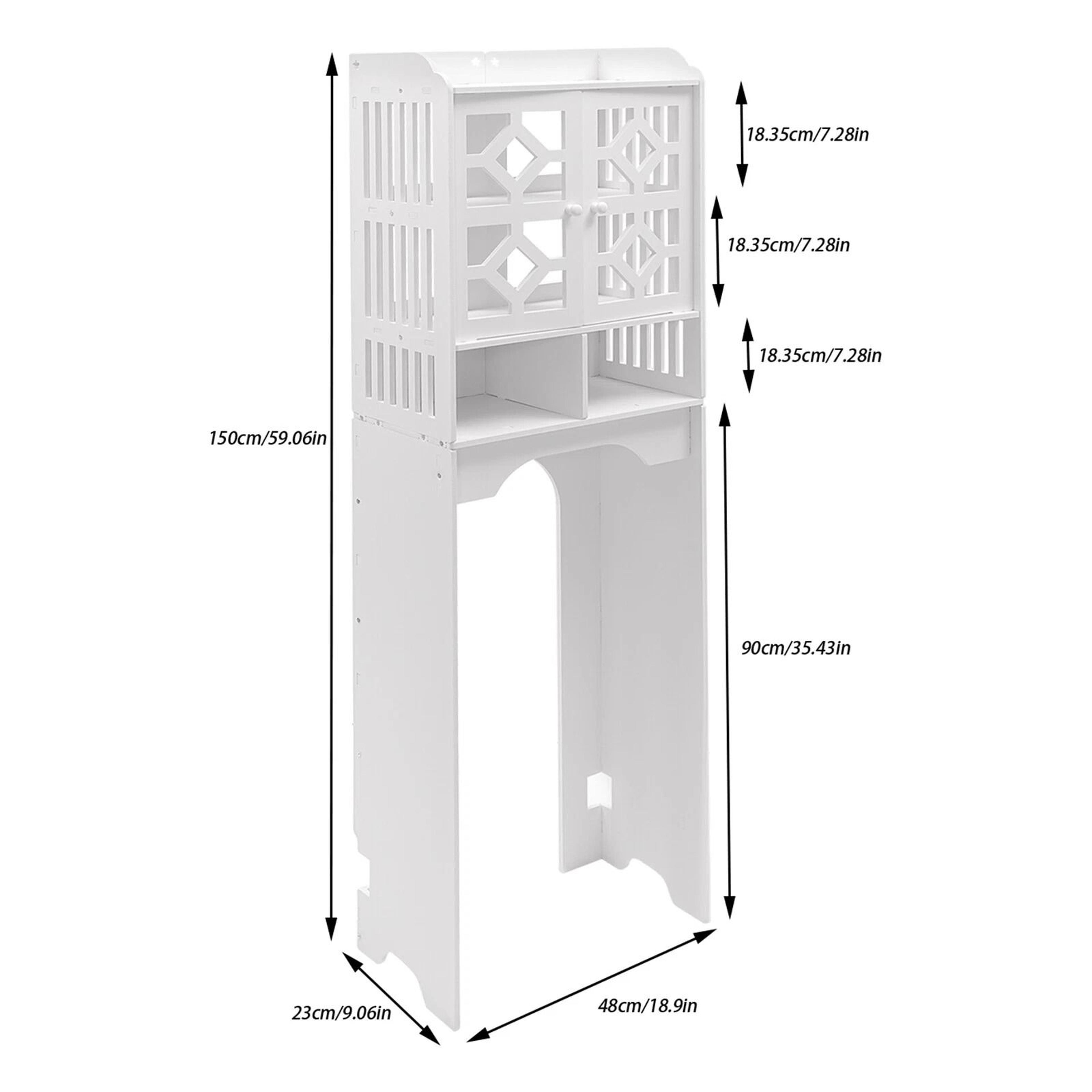 Over The Toilet Storage Cabinet Raised Leg Bathroom Organizer 14