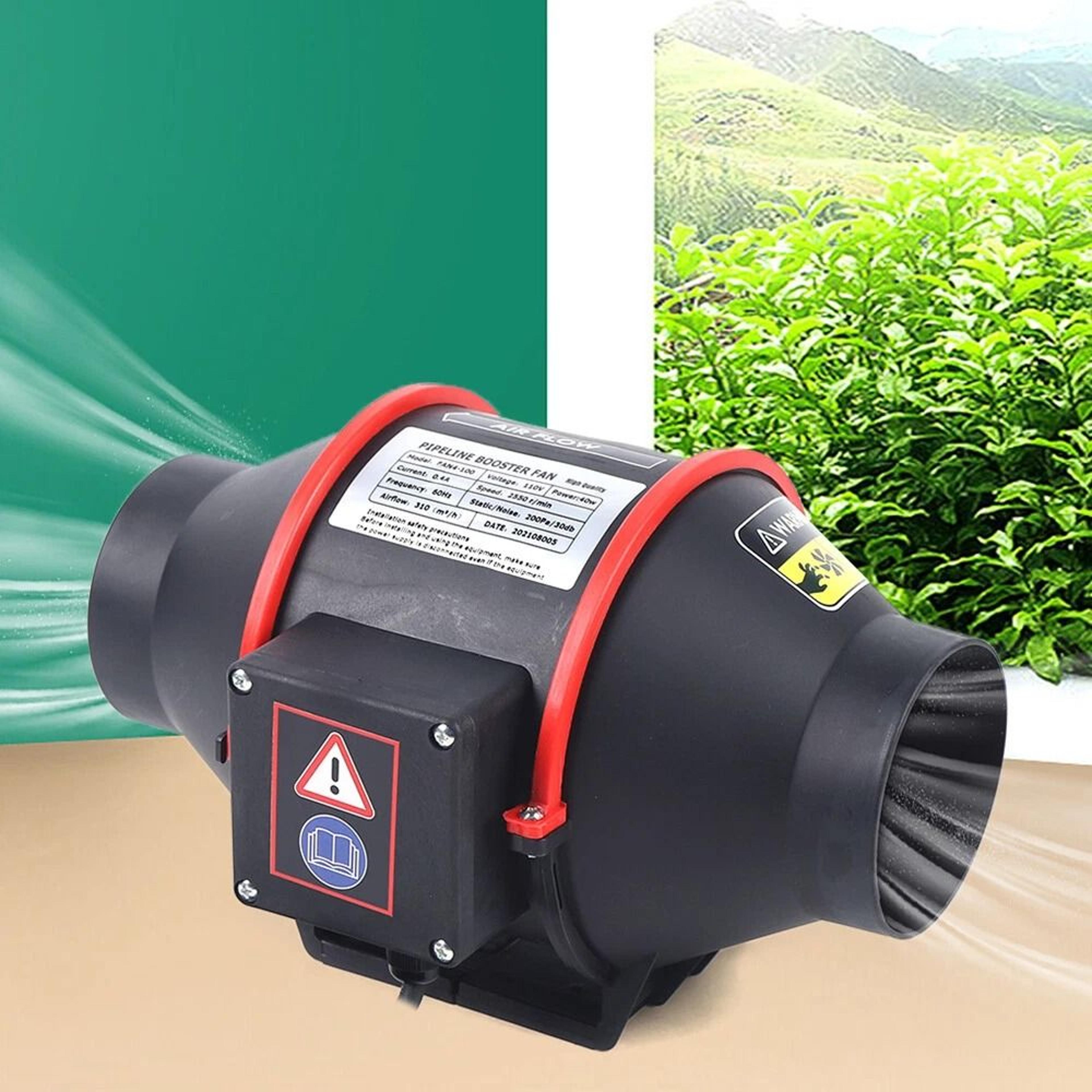 inline duct fan waterproof exhaust ventilation blower for grow tents and kitchens