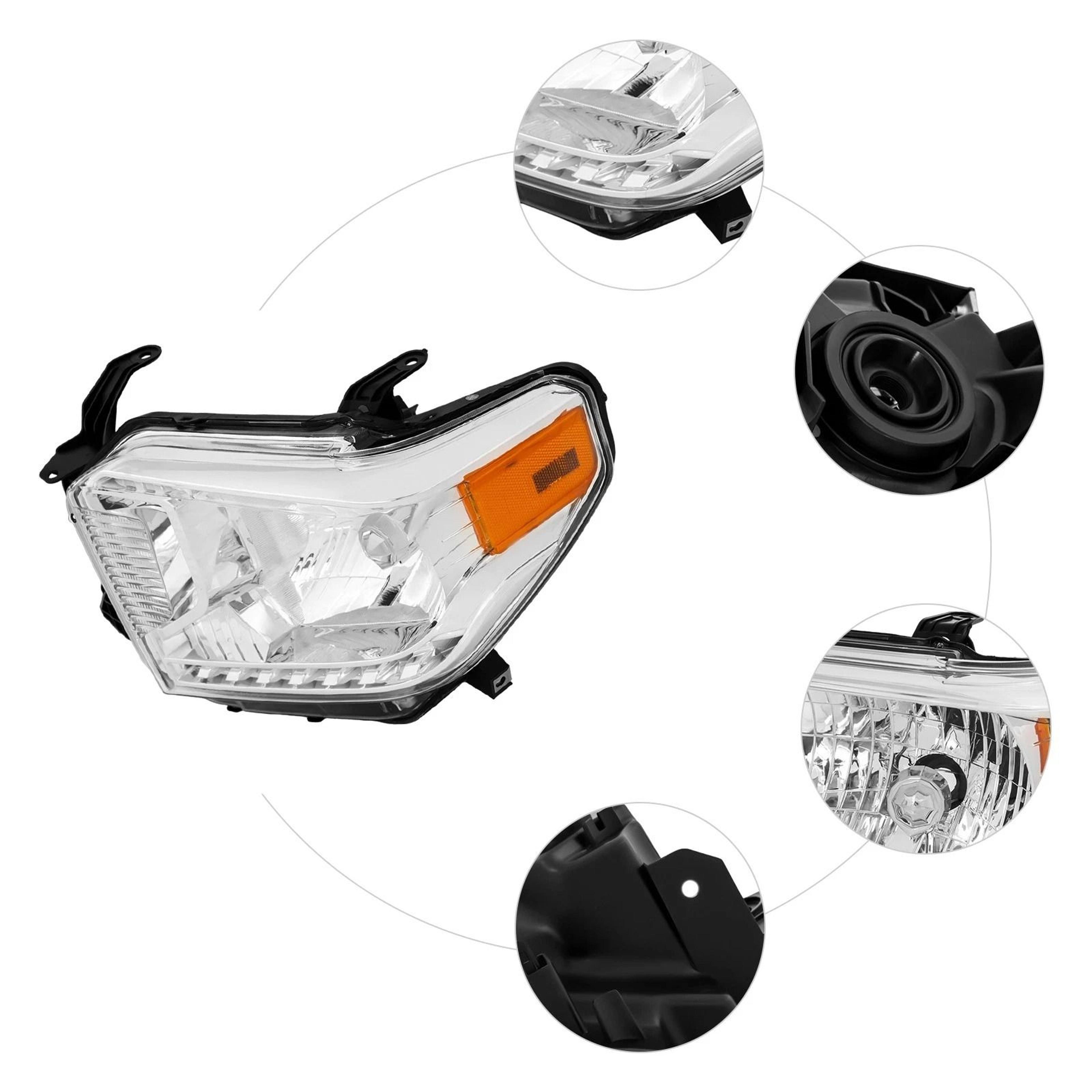 Toyota Tundra Left Halogen Headlight Assembly Driver Side 9