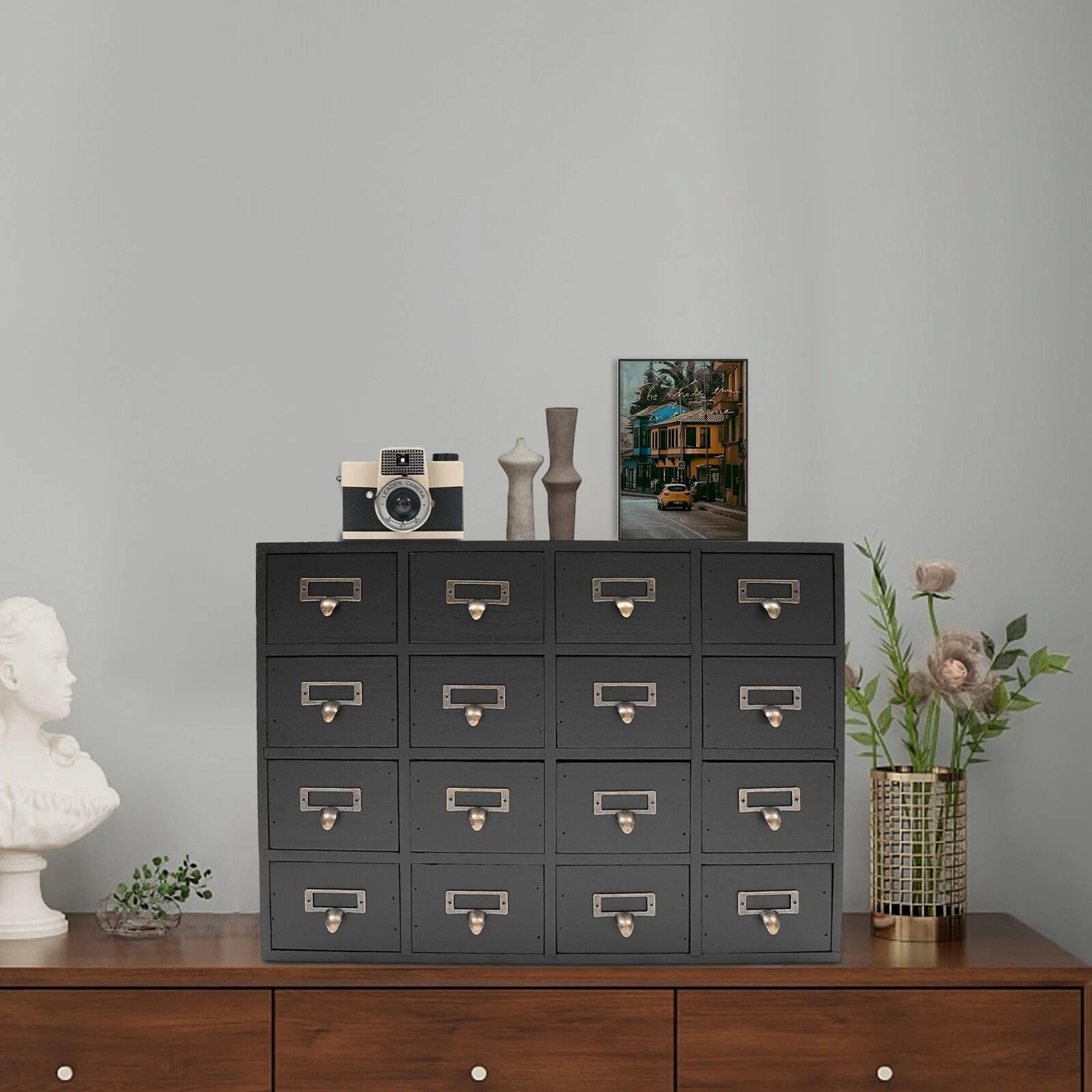 rustic drawer apothecary cabinet herb storage box wooden drawer organizer