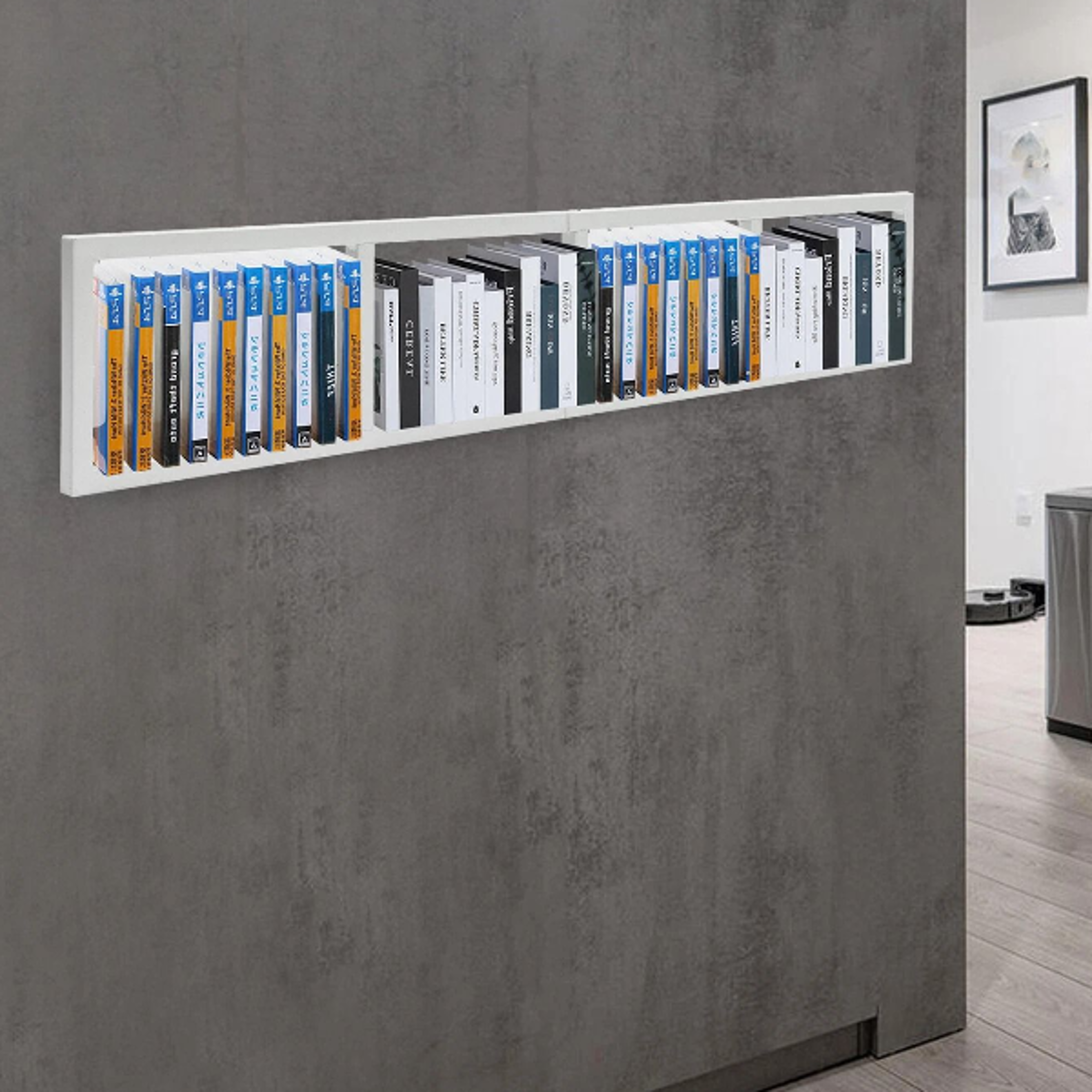 wall mount media storage rack for cds dvds games and collectibles