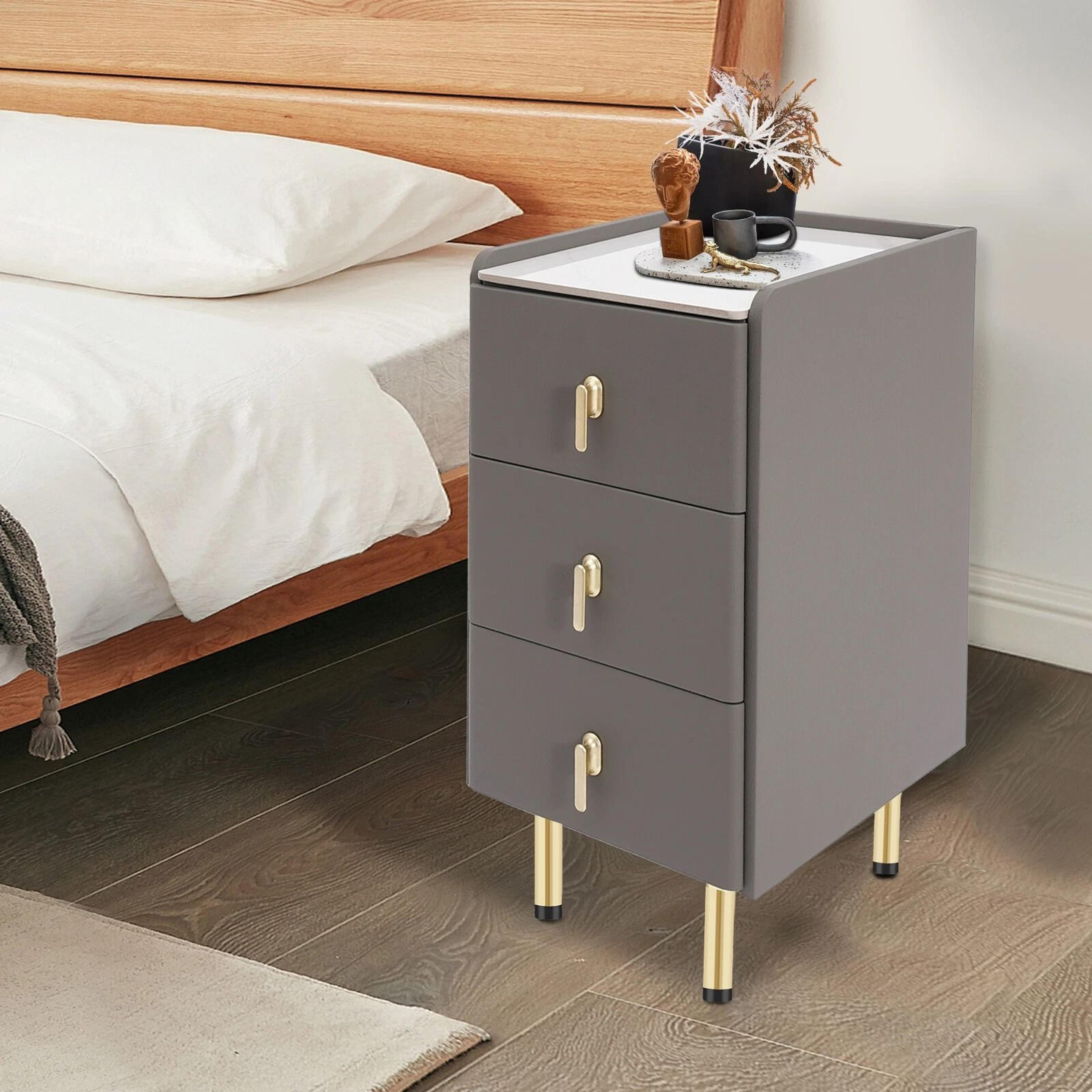 modern small bedside cabinet with drawers narrow nightstand for bedroom storage