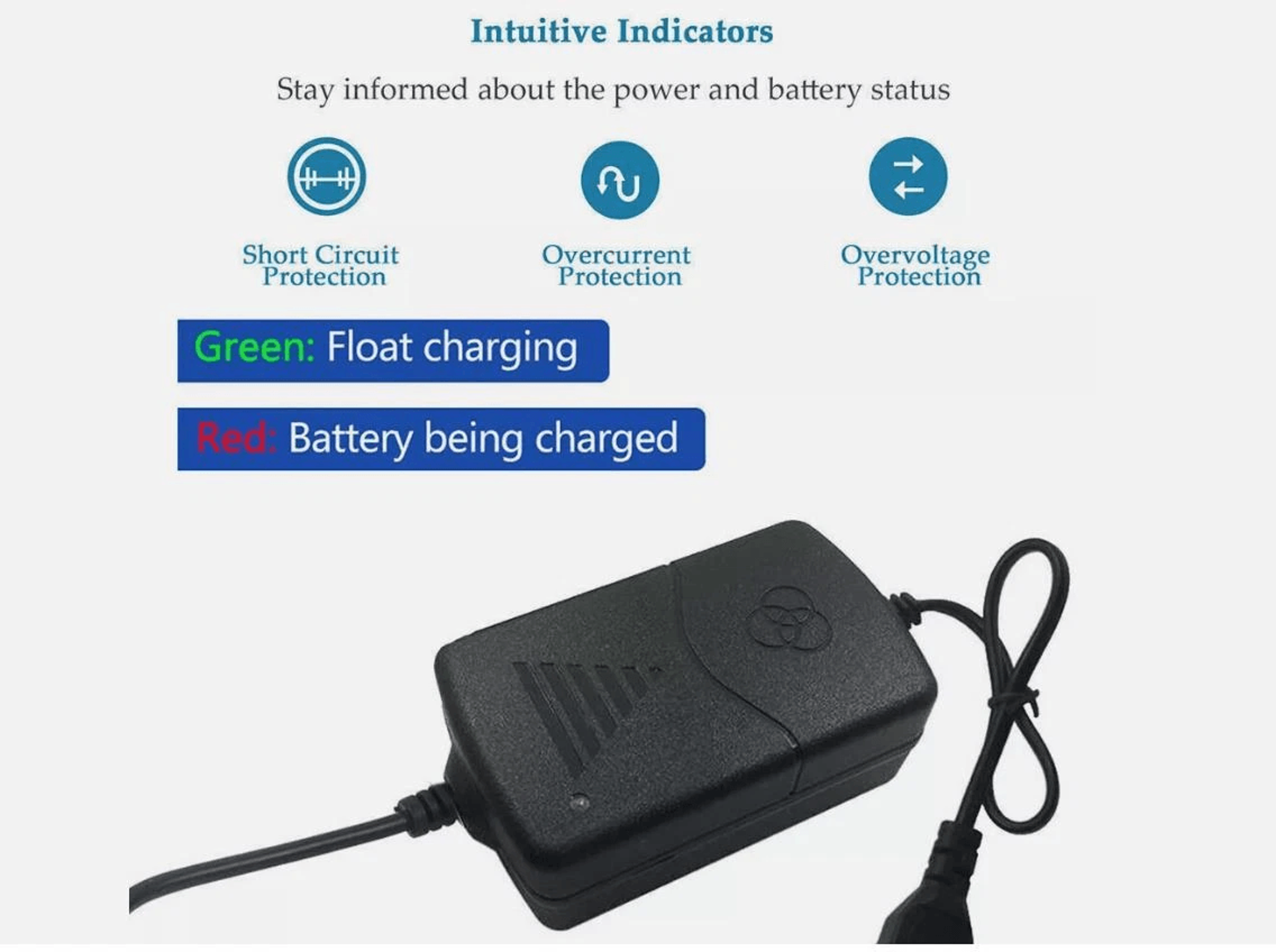 Battery Charger Maintainer For Car Truck Motorcycle ATV RV 2
