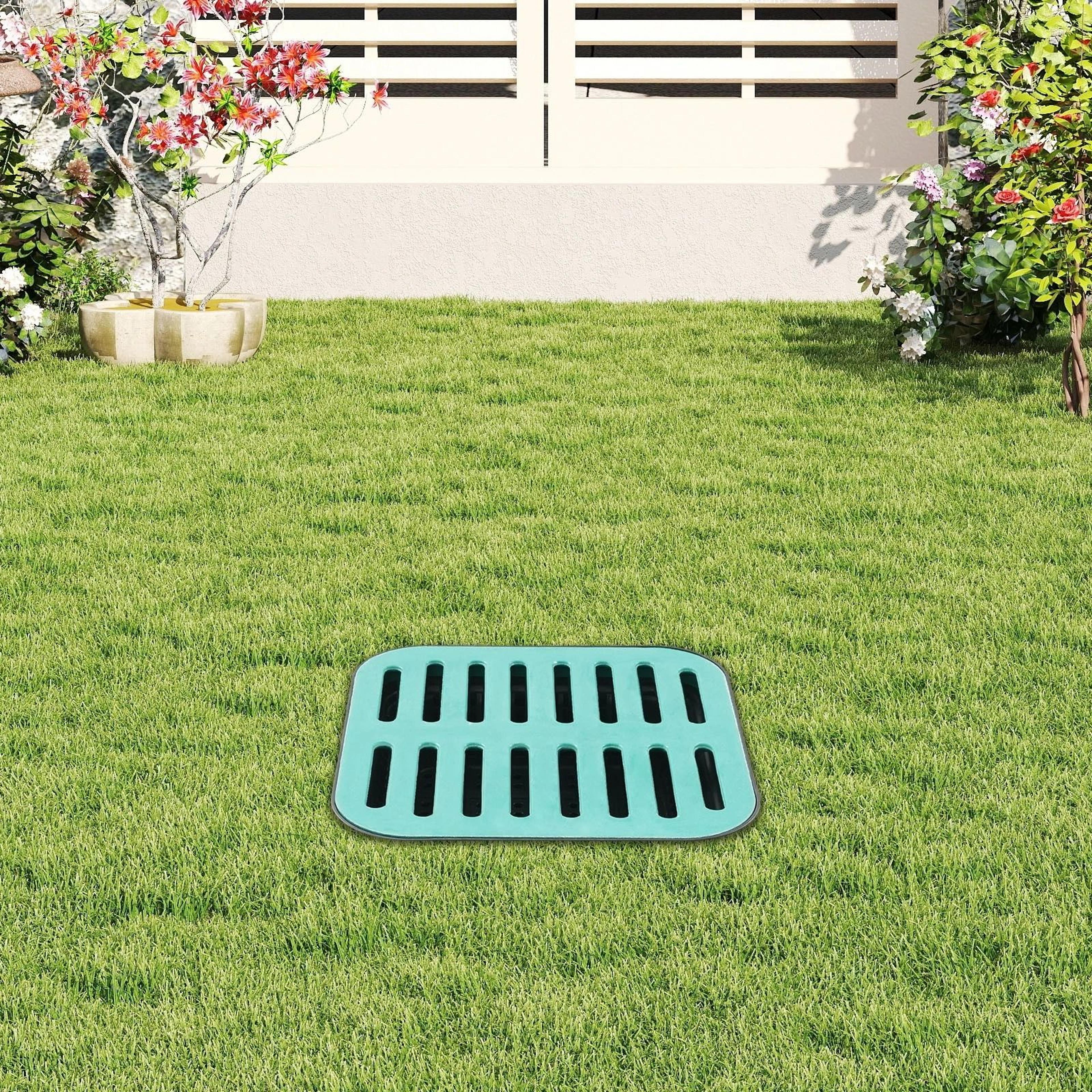 Large Yard Catch Basin With Grate And Debris Basket Heavy Duty Lawn Drainage System 3