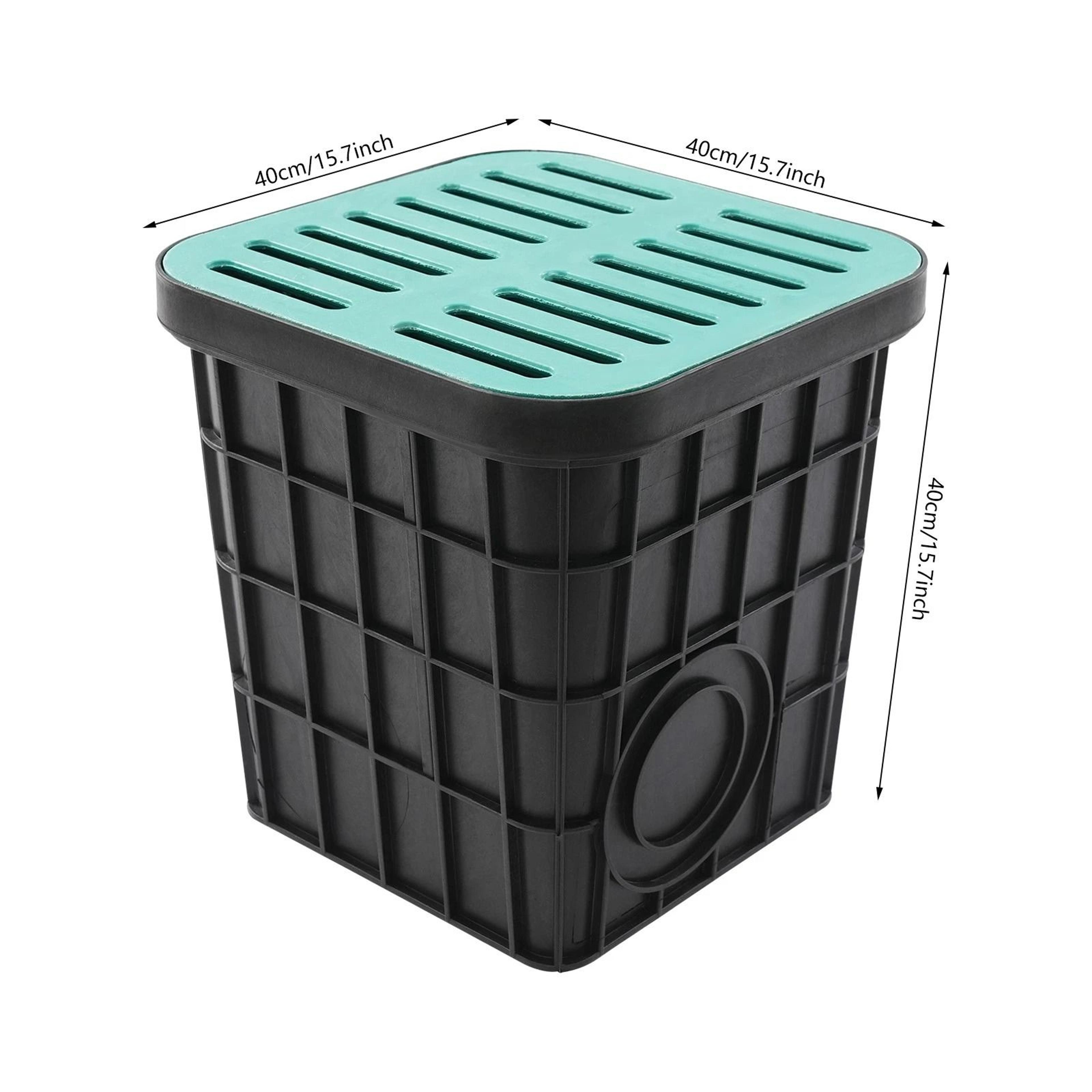 Large Yard Catch Basin With Grate And Debris Basket Heavy Duty Lawn Drainage System 15
