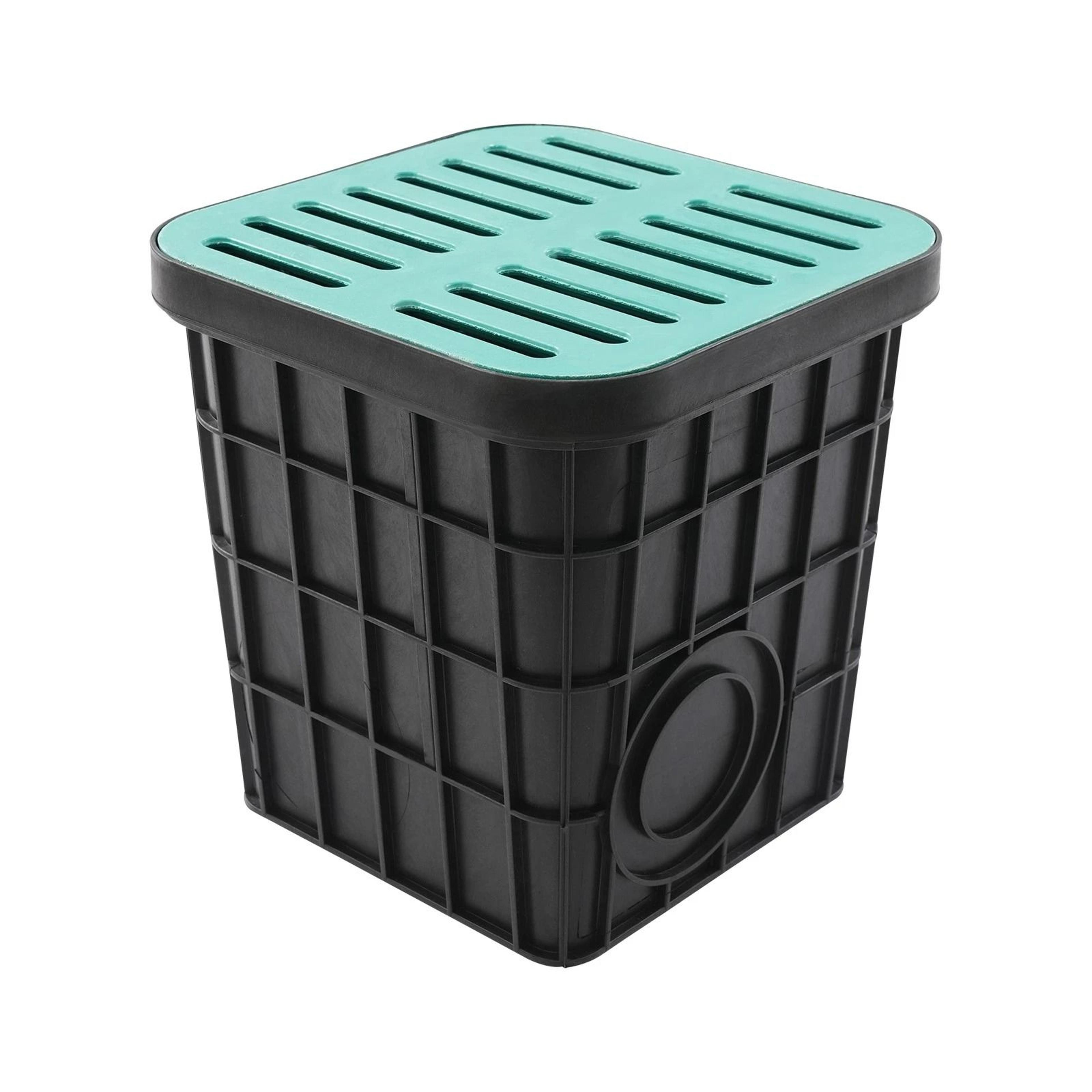 large yard catch basin with grate and debris basket heavy duty lawn drainage system