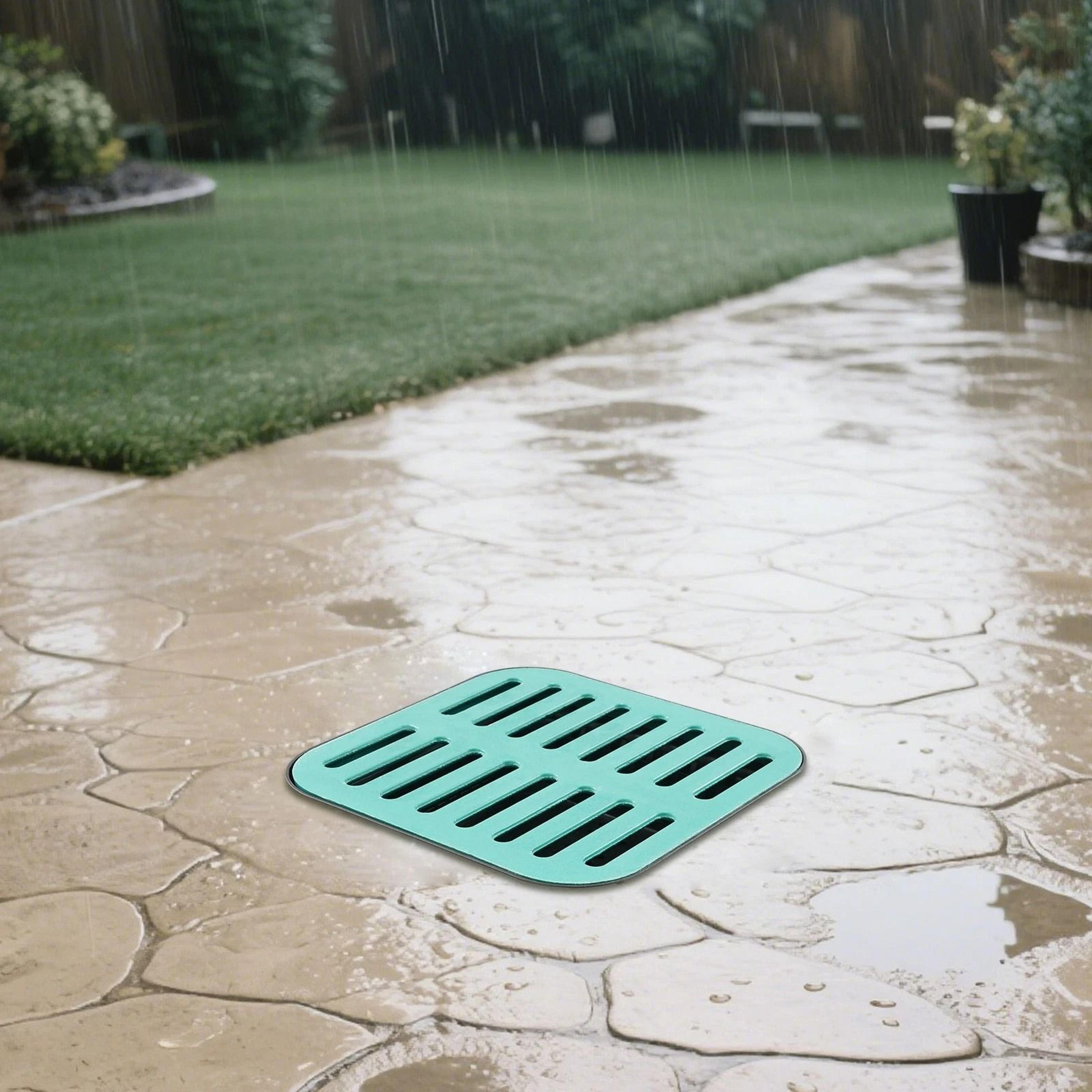 Large Yard Catch Basin With Grate And Debris Basket Heavy Duty Lawn Drainage System 6