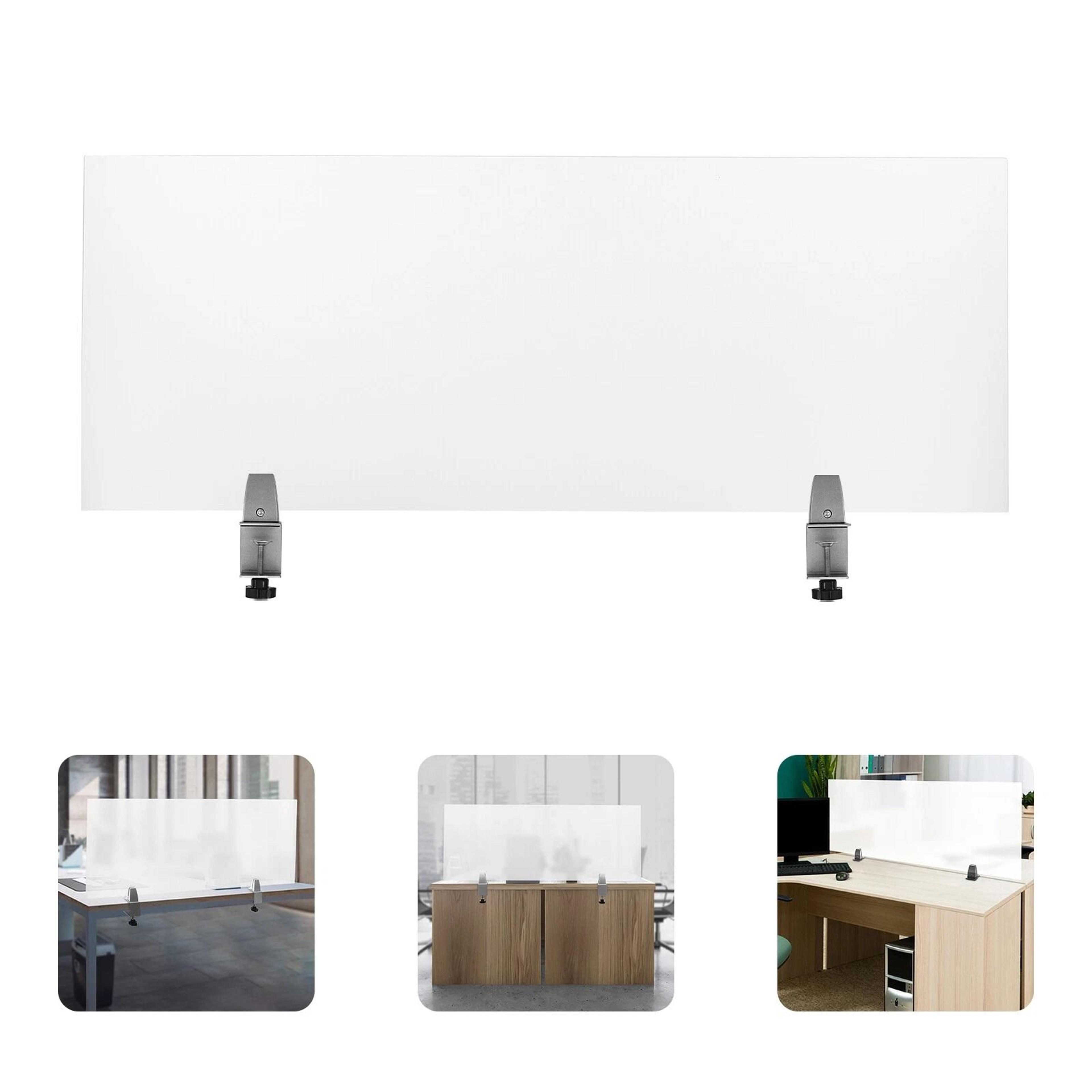 Anthracite Gray Acrylic Desk Divider Privacy Panel 1