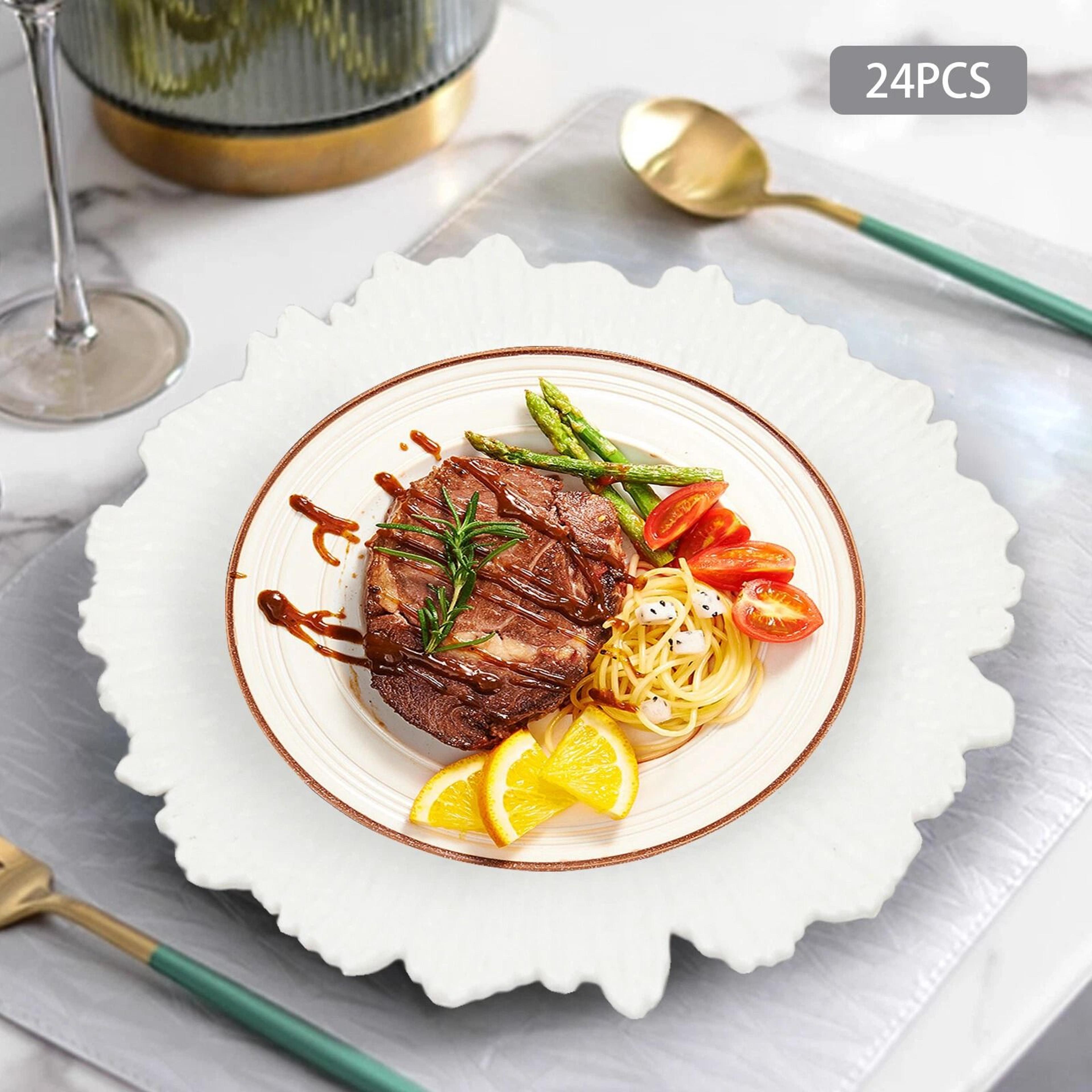 Premium Piece Plastic Party Plates Set For Wedding  Banquet Dinner Tableware 1