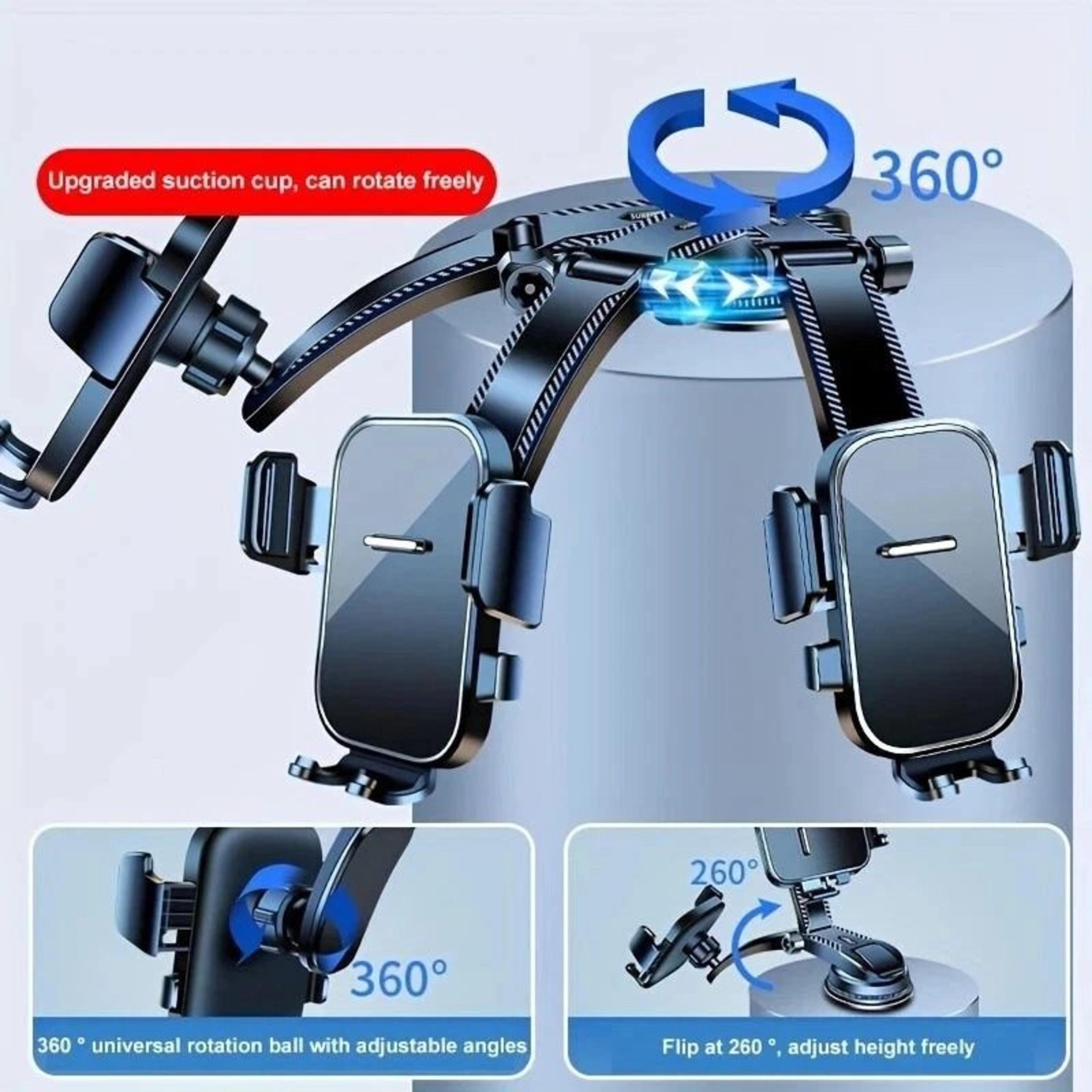 Universal Suction Cup Car Phone Holder Mount Dashboard  Windshield Phone Mount 3