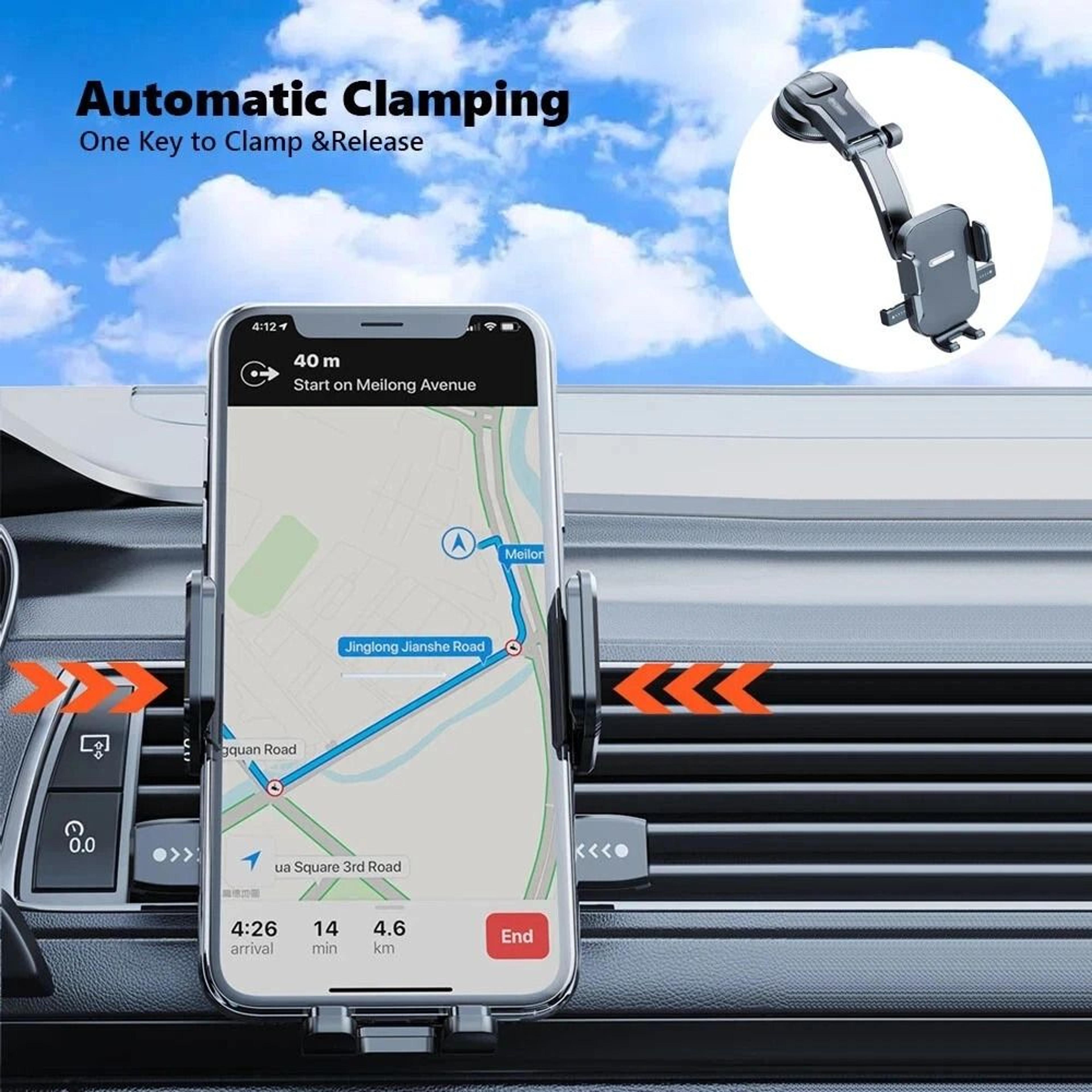 Universal Suction Cup Car Phone Holder Mount Dashboard  Windshield Phone Mount 6