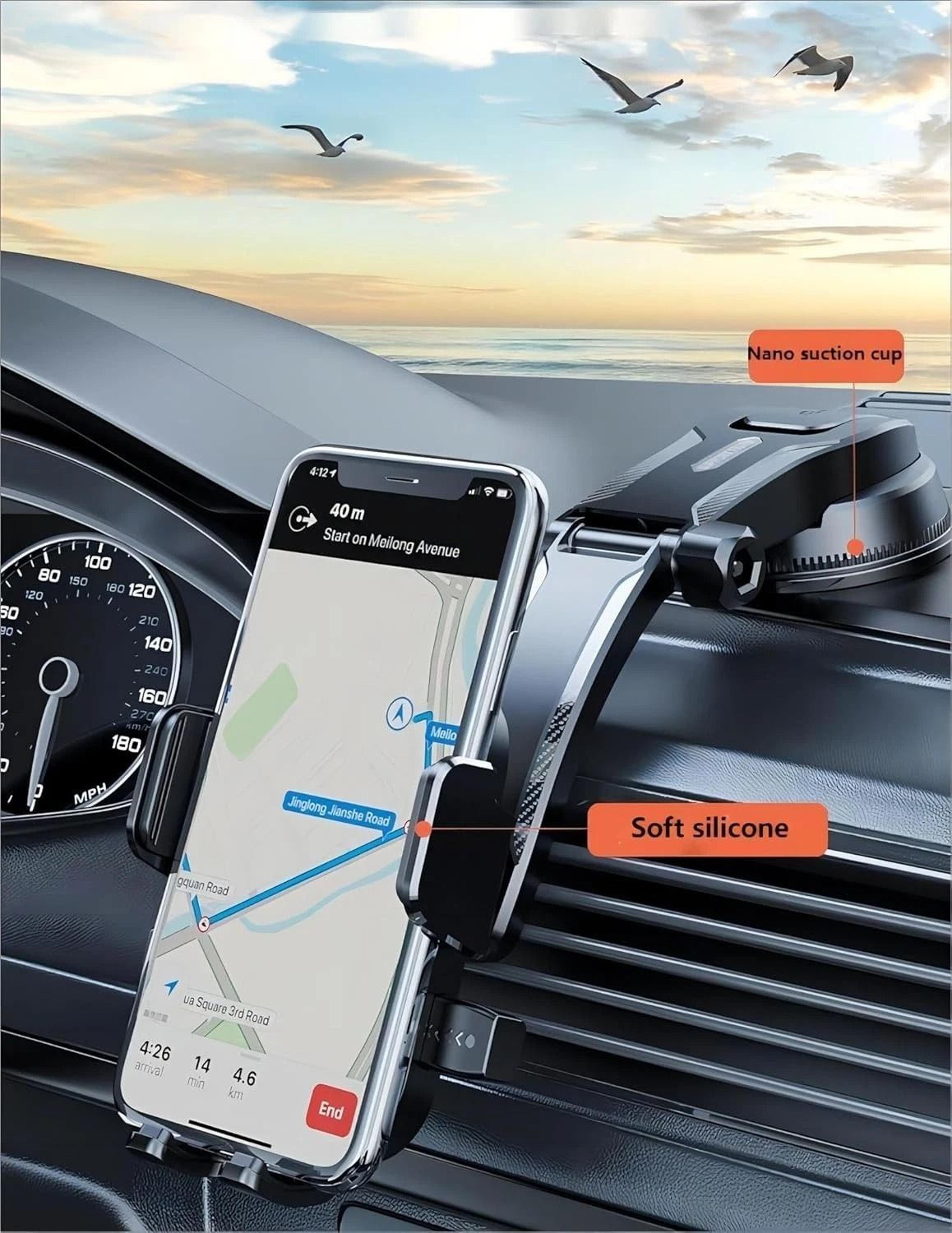 Universal Suction Cup Car Phone Holder Mount Dashboard  Windshield Phone Mount 8