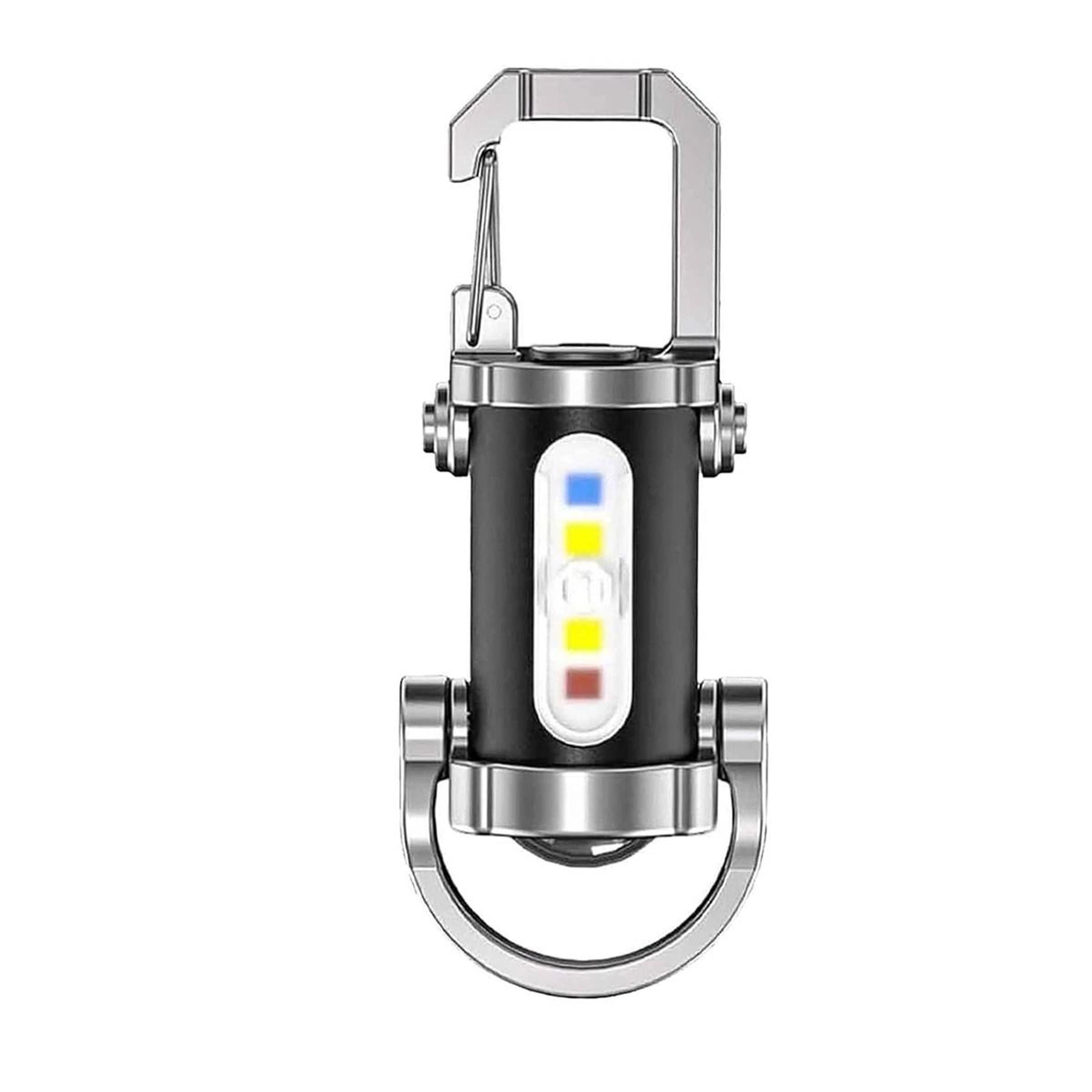 portable led usb rechargeable keychain flashlight compact pocket mini camping lights