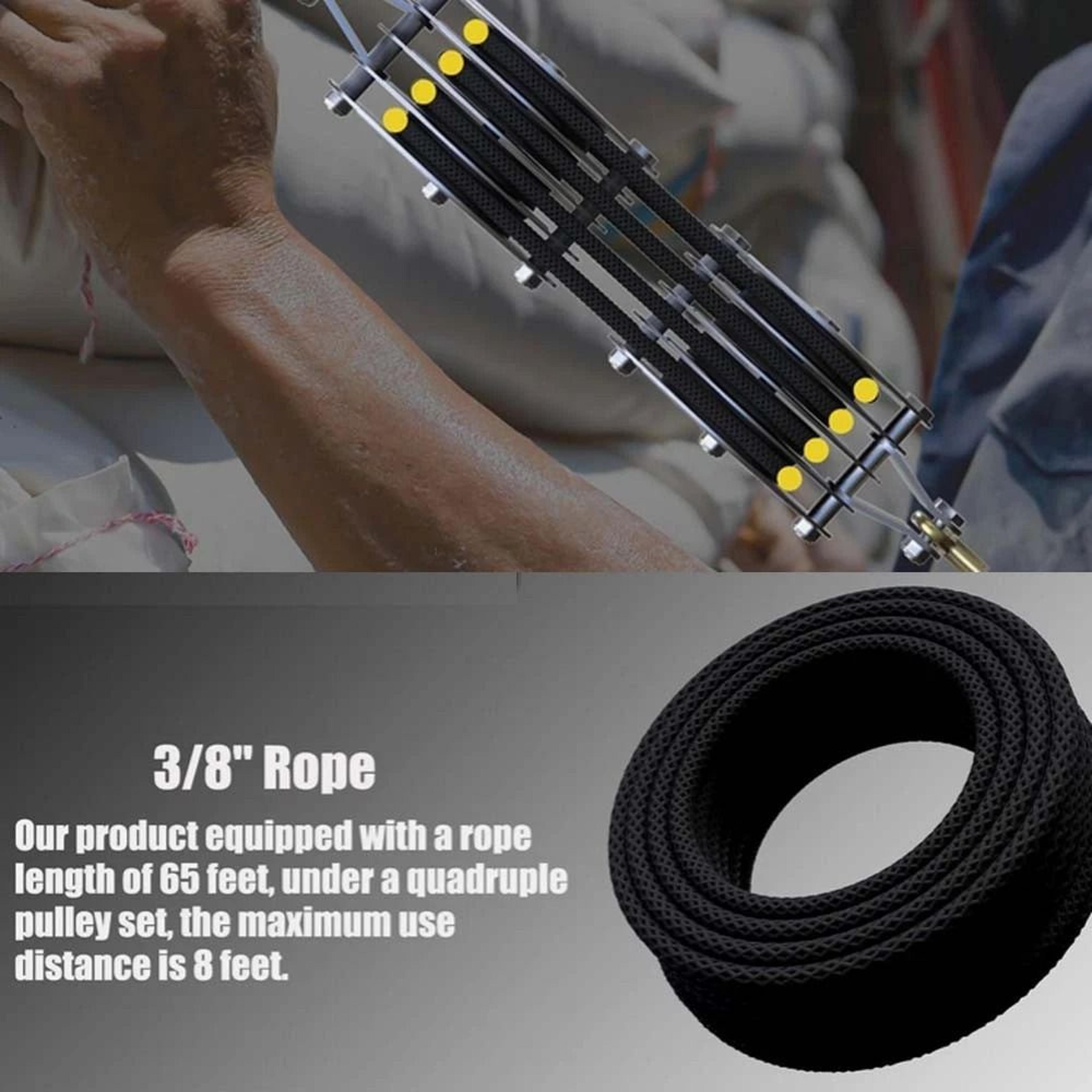 Heavy Duty Rope Pulley Hoist Lifting Pulley Block  Tackle System 1