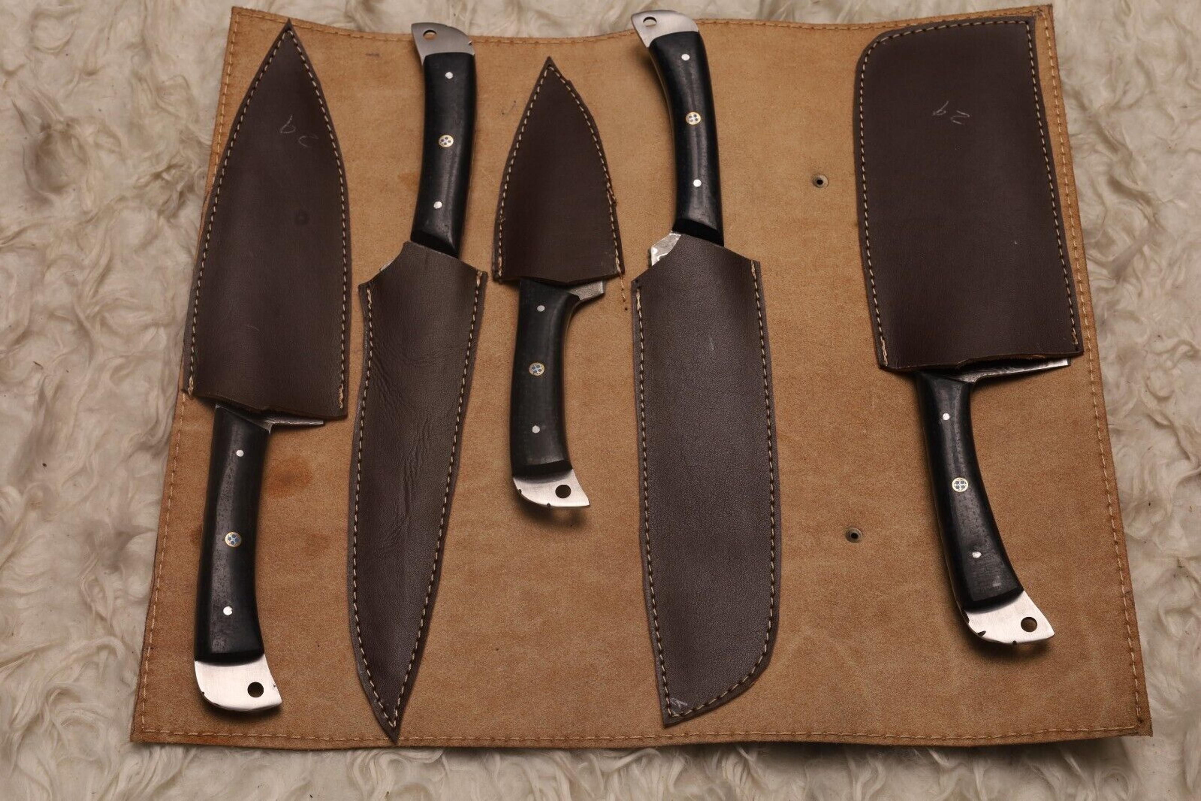 Hand Forged Damascus Steel Kitchen Knife Set  Professional 5 Piece Cutlery 2