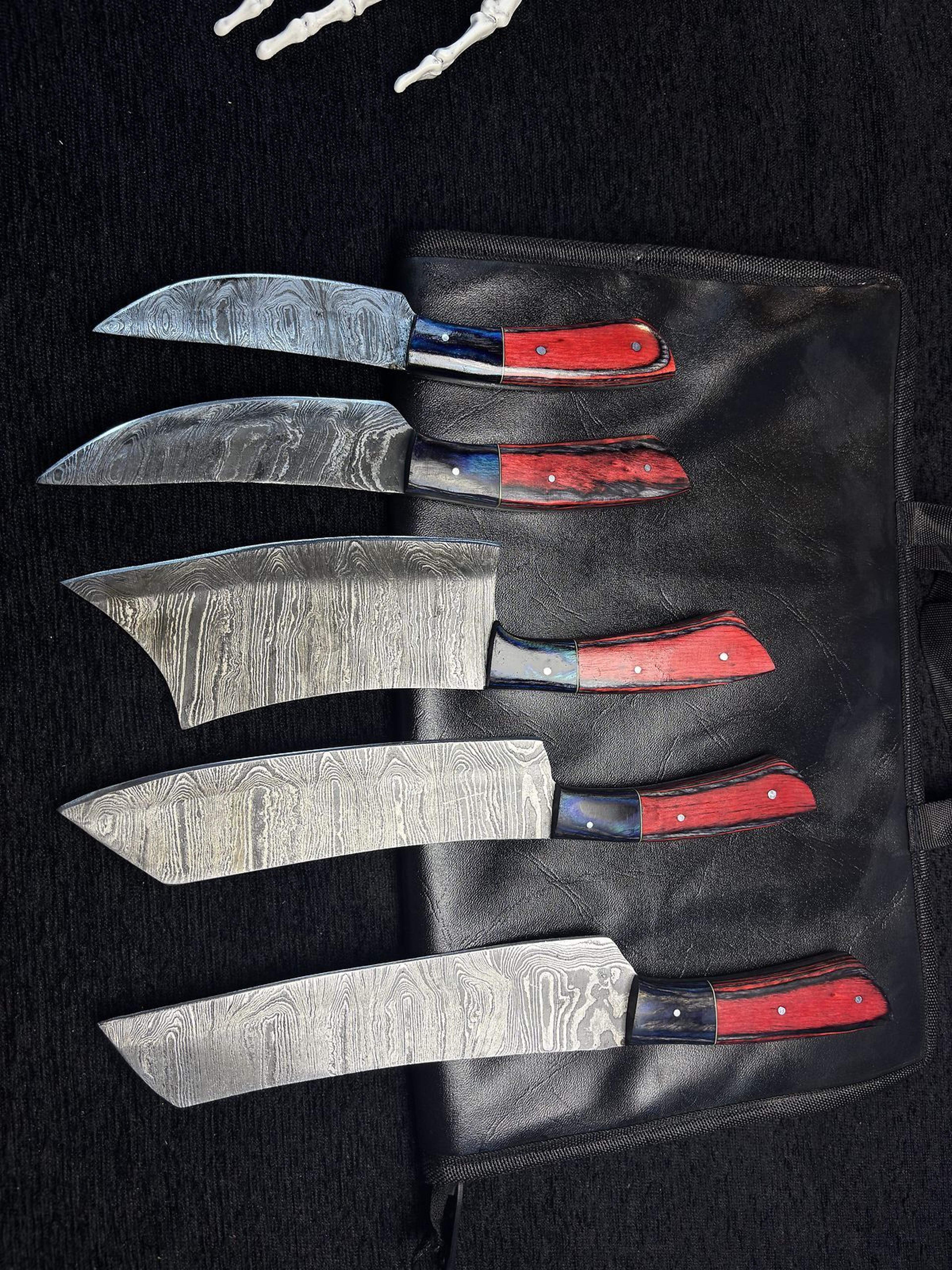 Hand Forged Damascus Steel Kitchen Knife Set  Professional 5 Piece 1