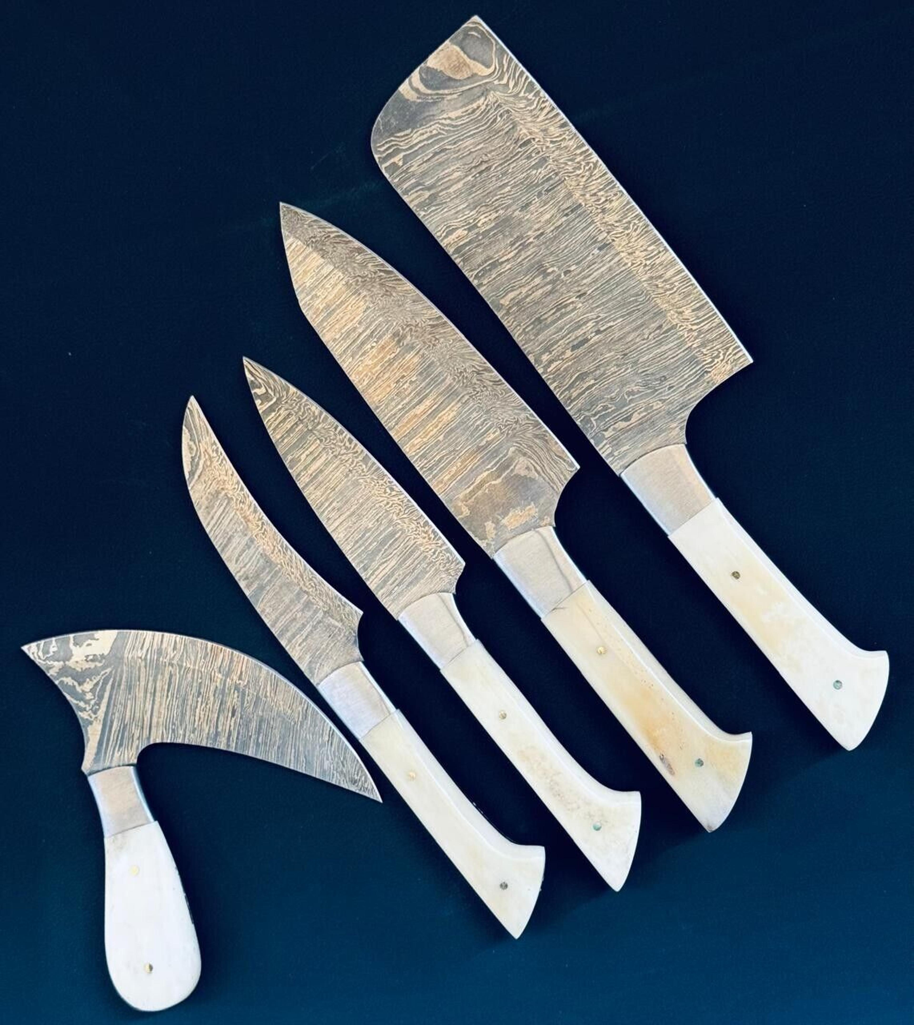 IronWave Damascus Steel Knife Collection  5 Pc Professional Chef Knives 2