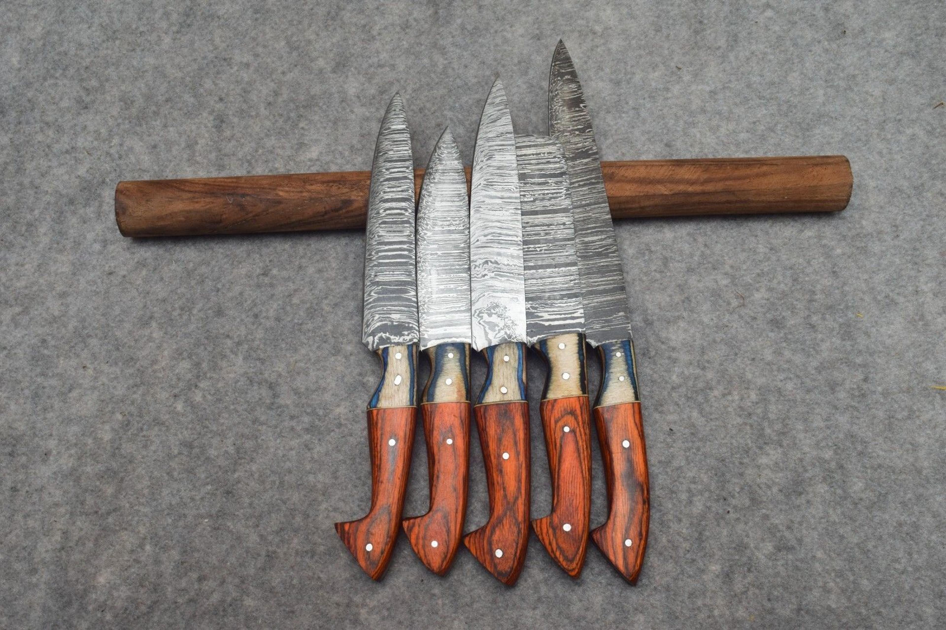 Professional Twist Damascus Chef Knife Set  9 To 13 HandForged Kitchen Knives 2