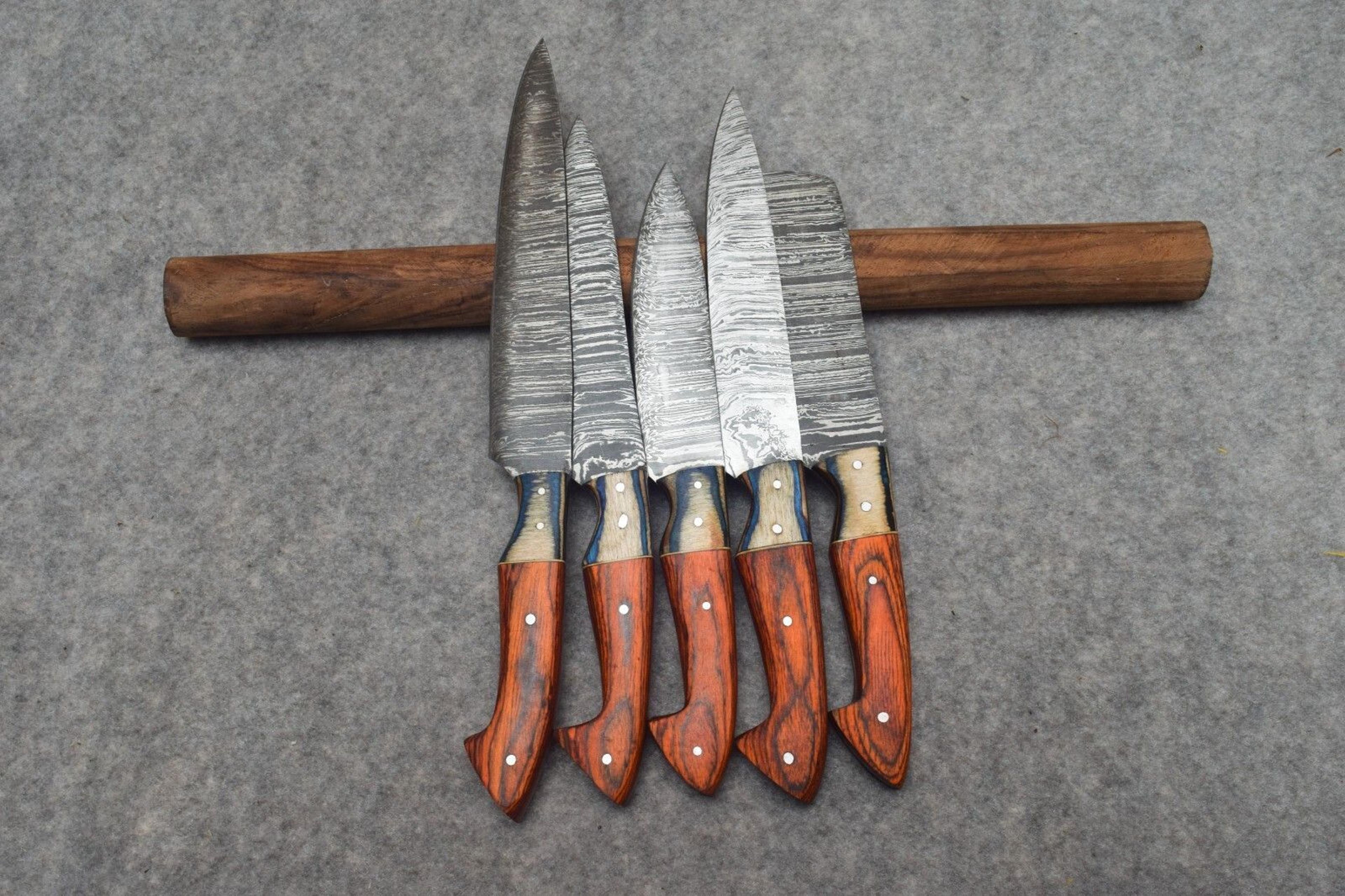 Professional Twist Damascus Chef Knife Set  9 To 13 HandForged Kitchen Knives 3
