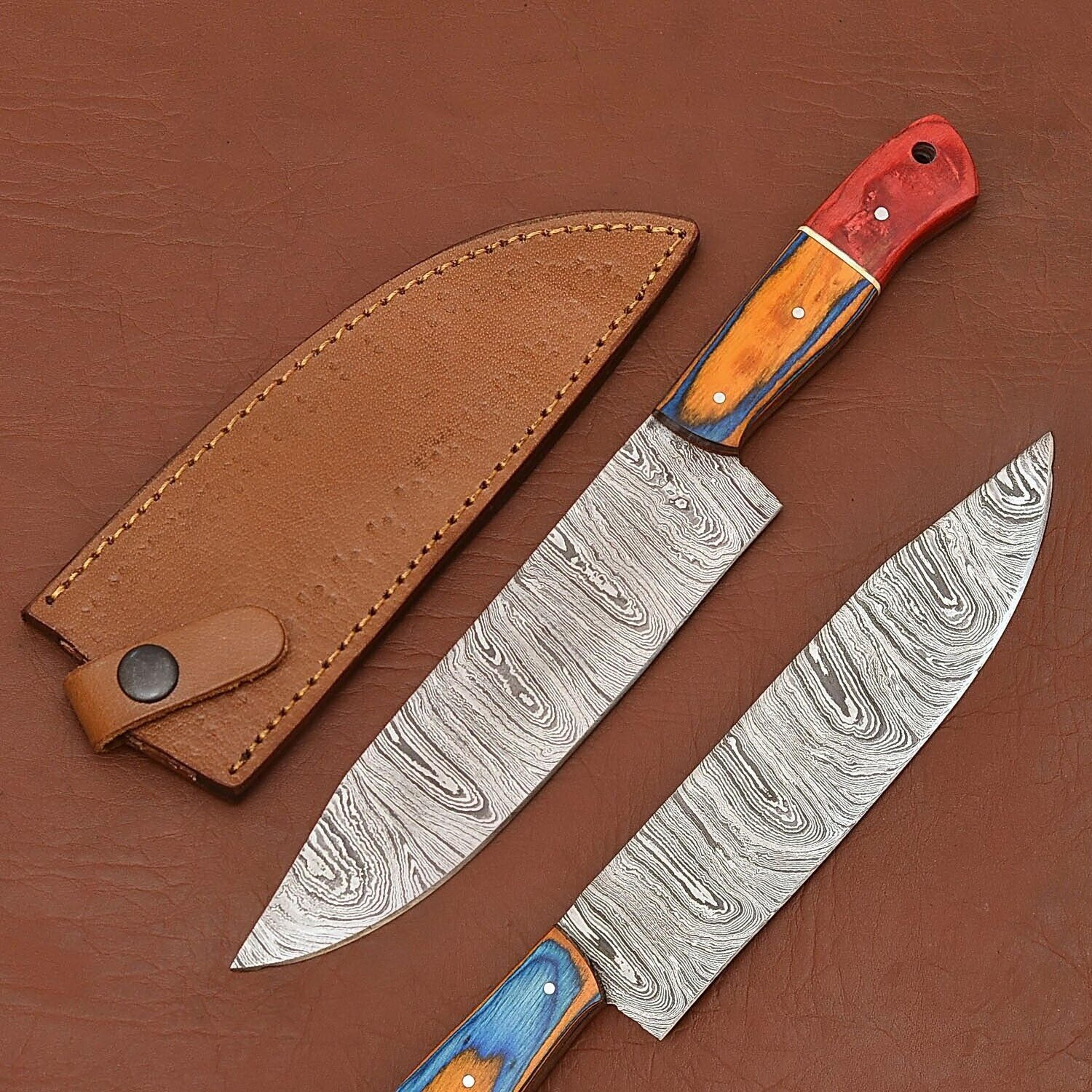razor sharp damascus steel chef knife – 7" hand-forged fillet blade