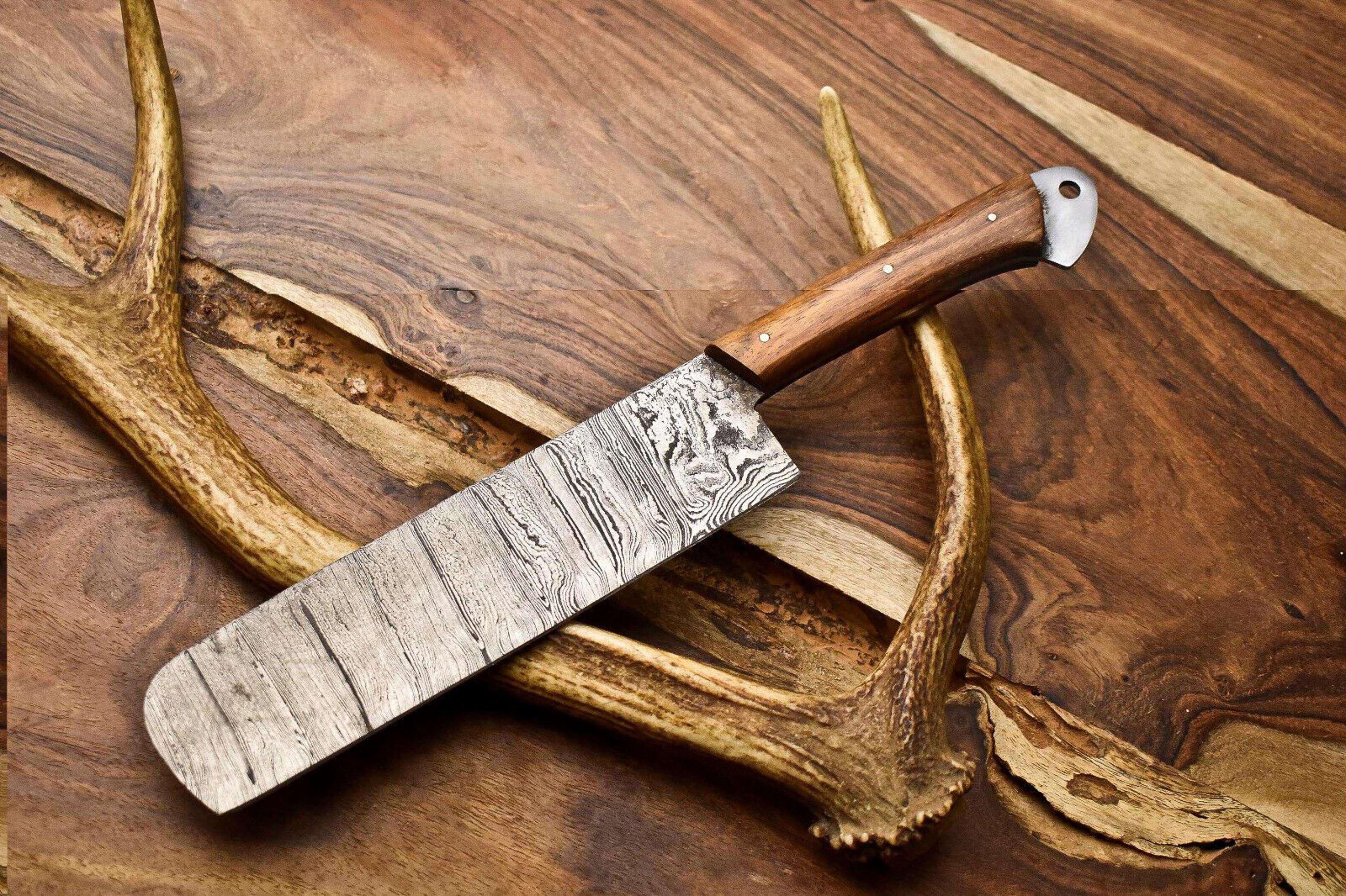 custom handmade damascus chef knife | 12" professional kitchen knife with hard wood handle