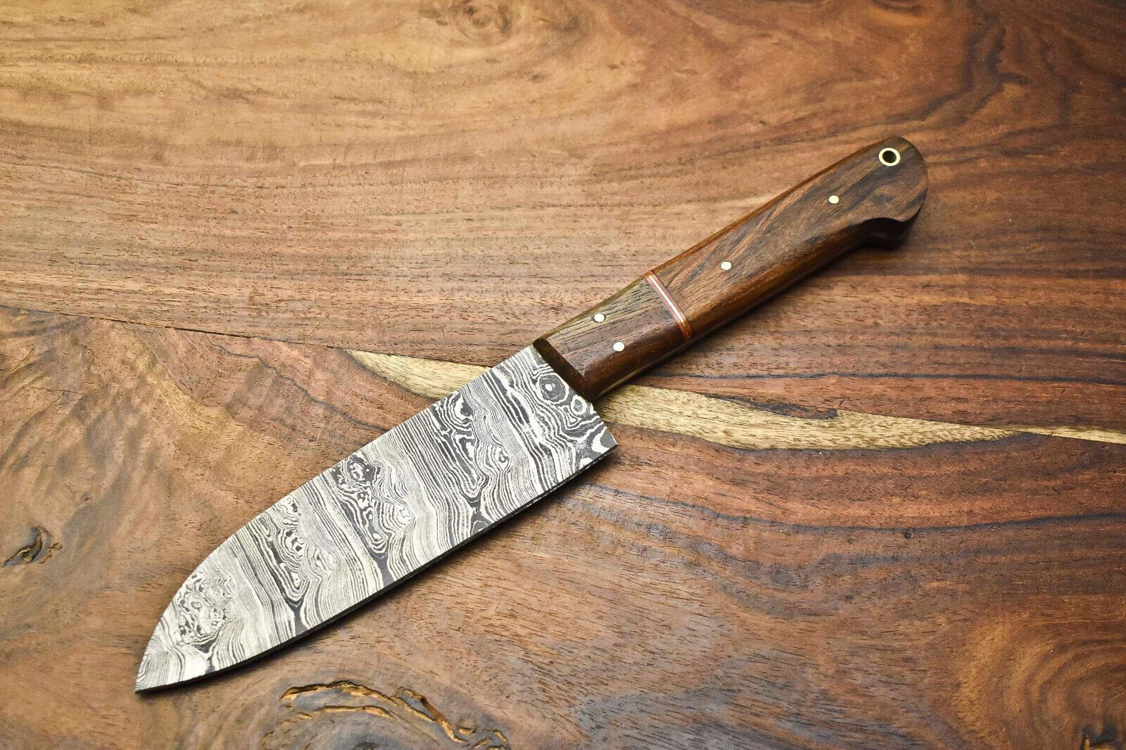 authentic hand forged damascus chef knife | 12" kitchen knife