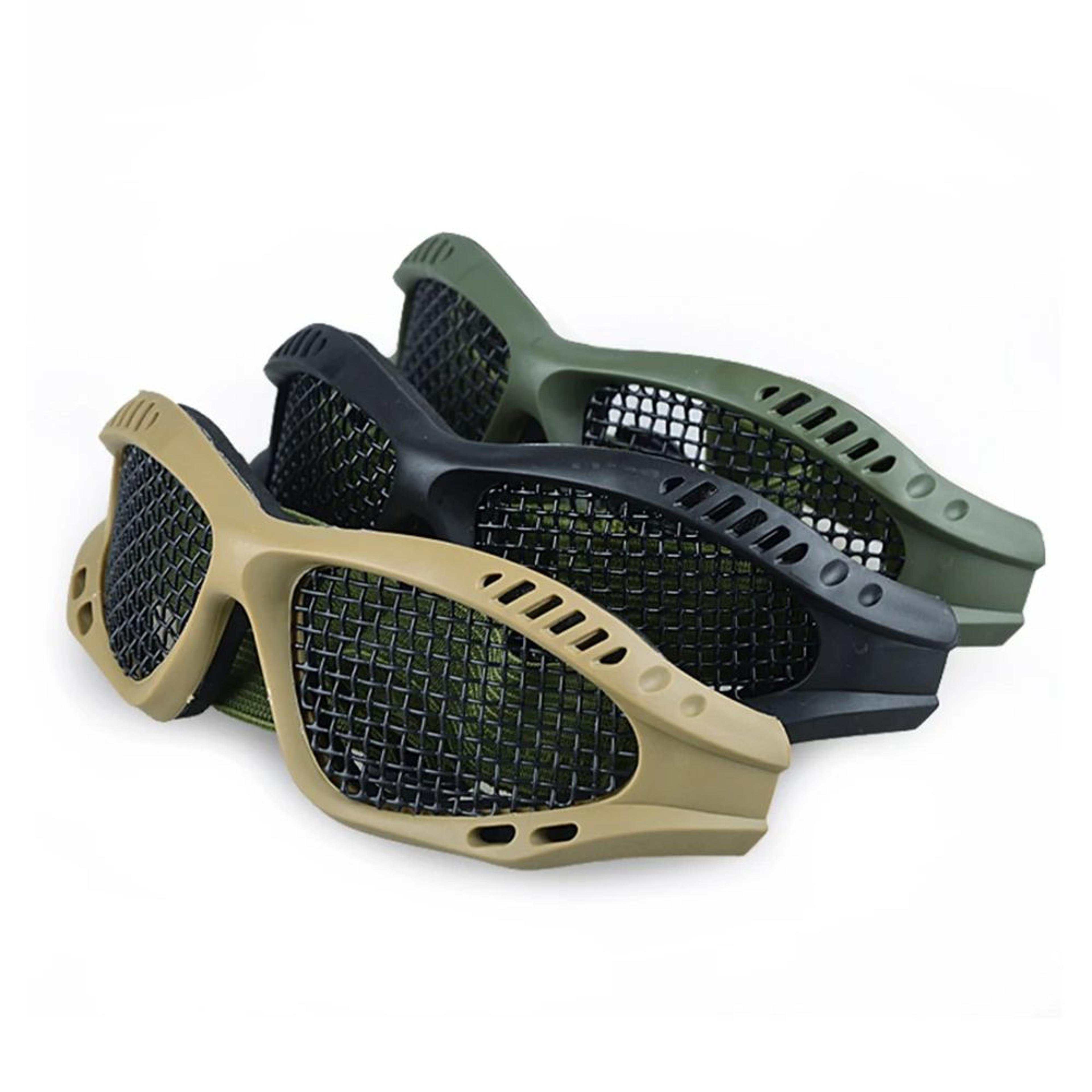 anti fog tactical safety glasses goggles with pc lens or metal mesh, comfortable outdoor eye protection for airsoft