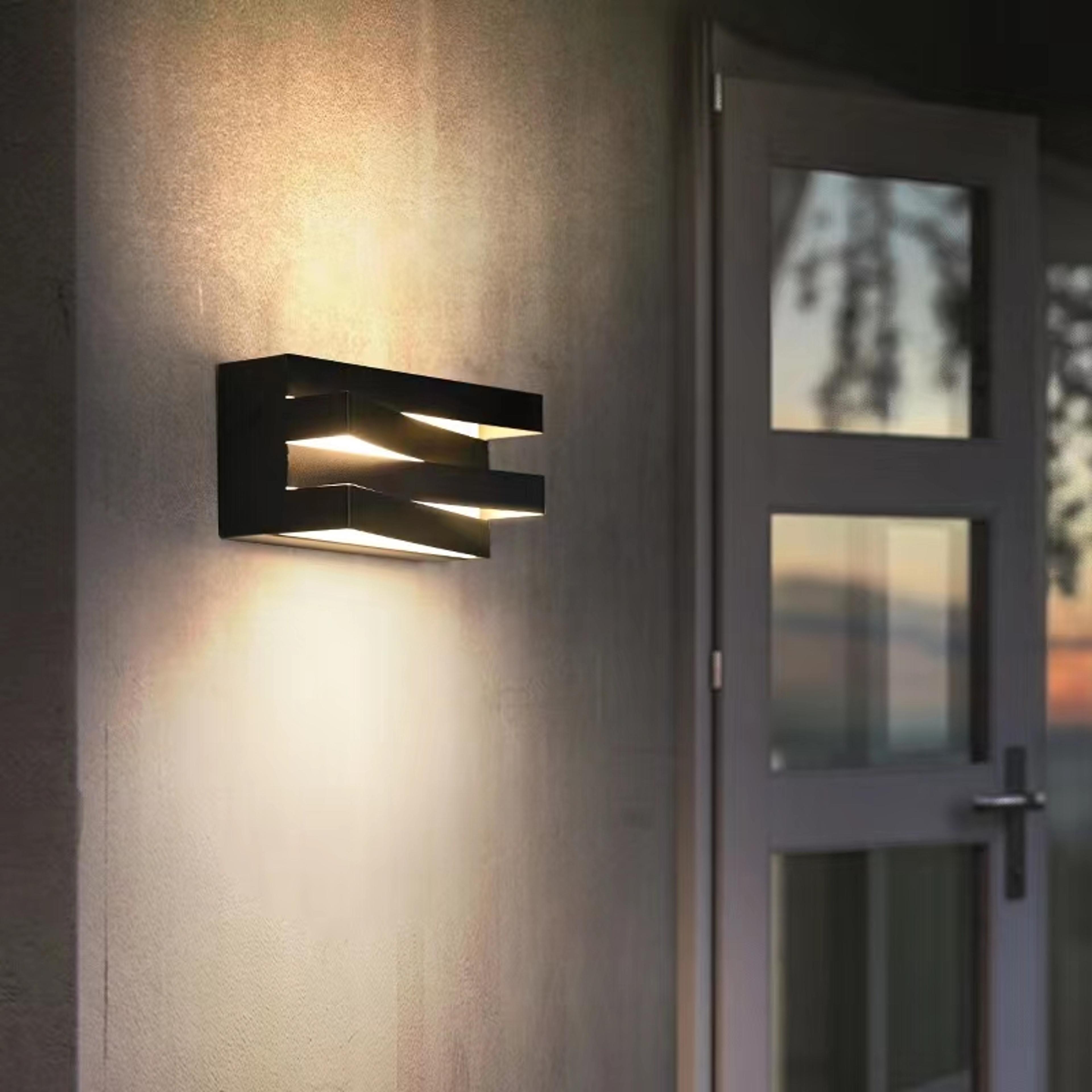 aluminum wall lamp for villa porch, led outdoor garden lighting, gate sconce luminaire for modern outdoor spaces