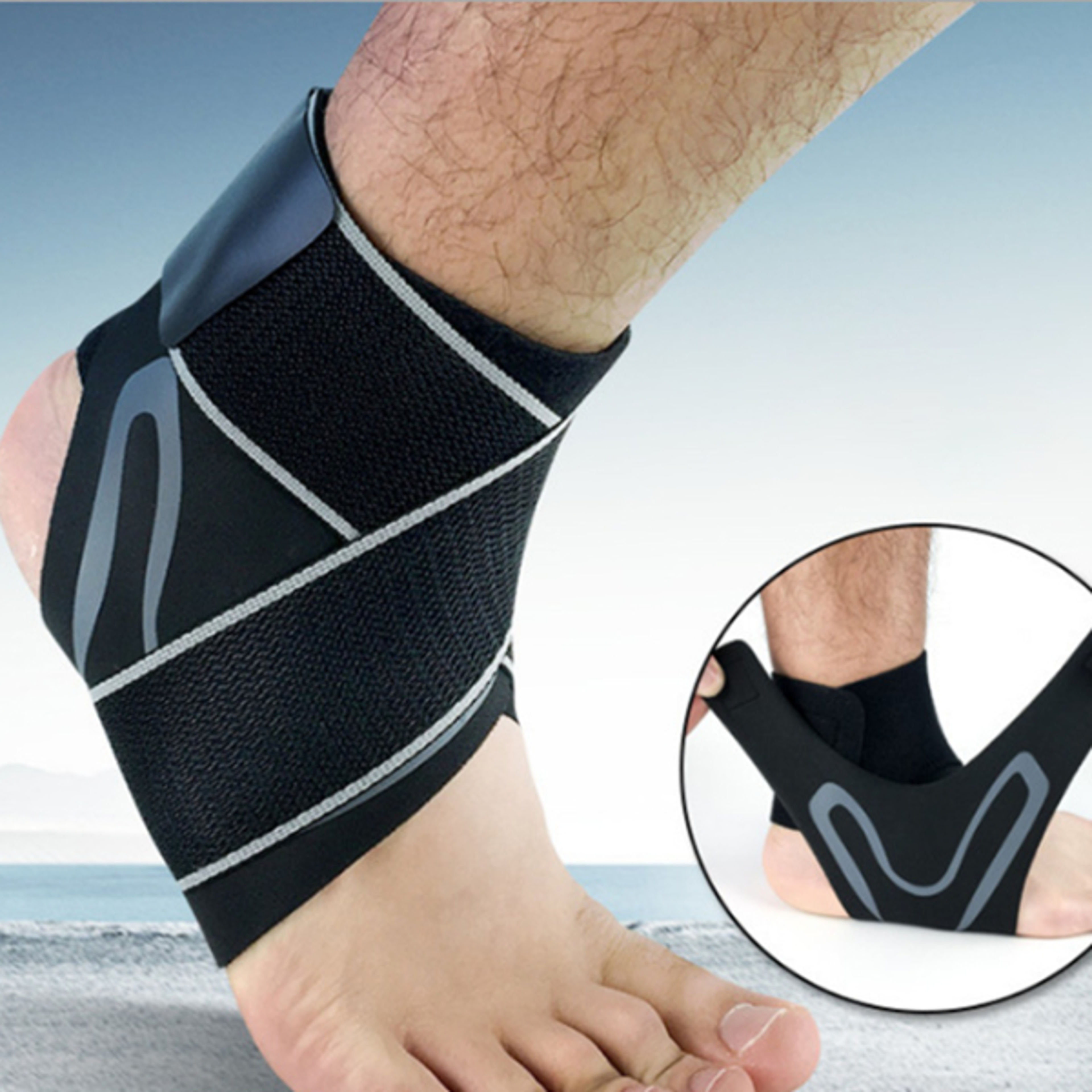 ankle sleeve sports protective gear, pressure resistant anti-sprain socks for basketball and football