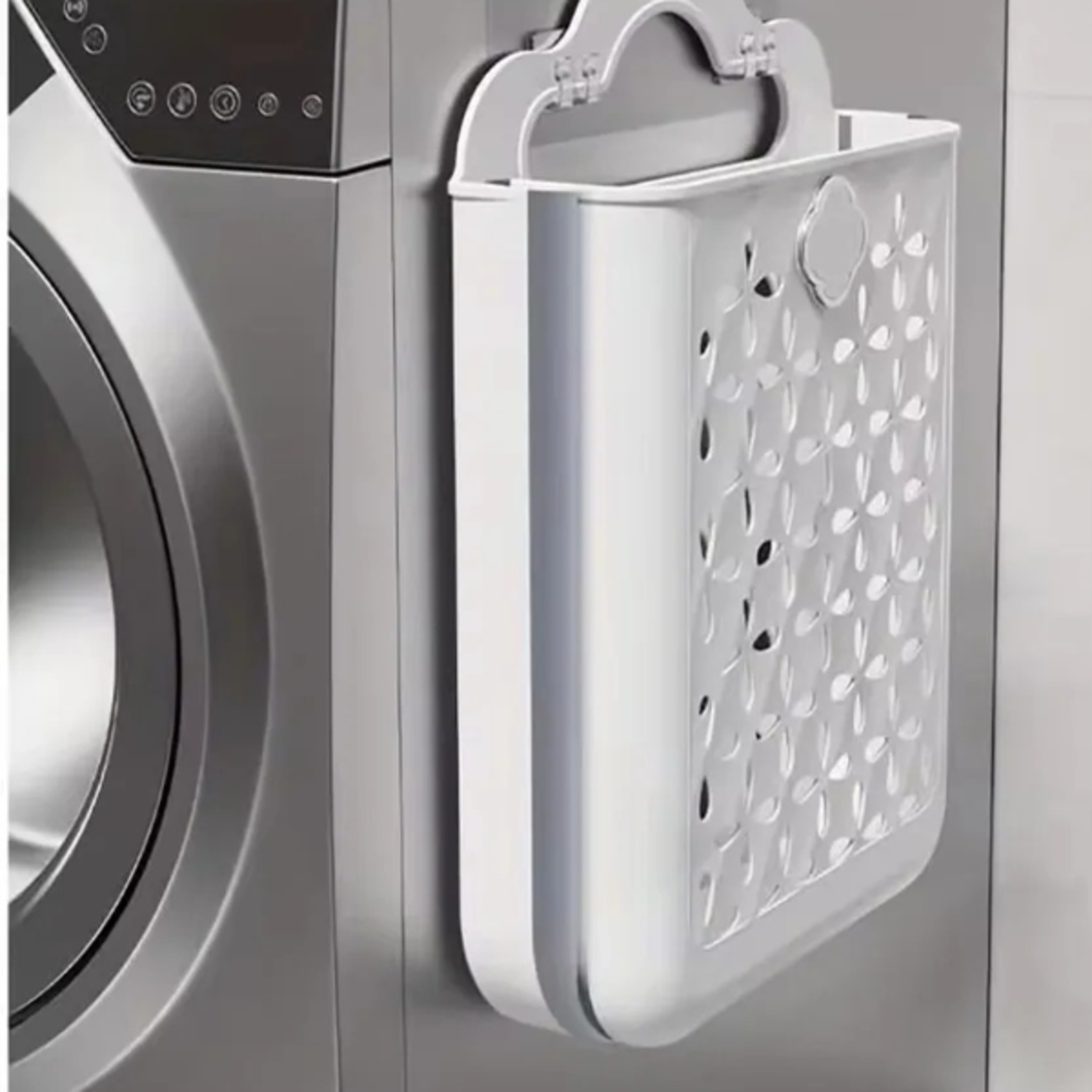 simple and large capacity storage basket, foldable laundry basket for clothing, convenient installation storage solution