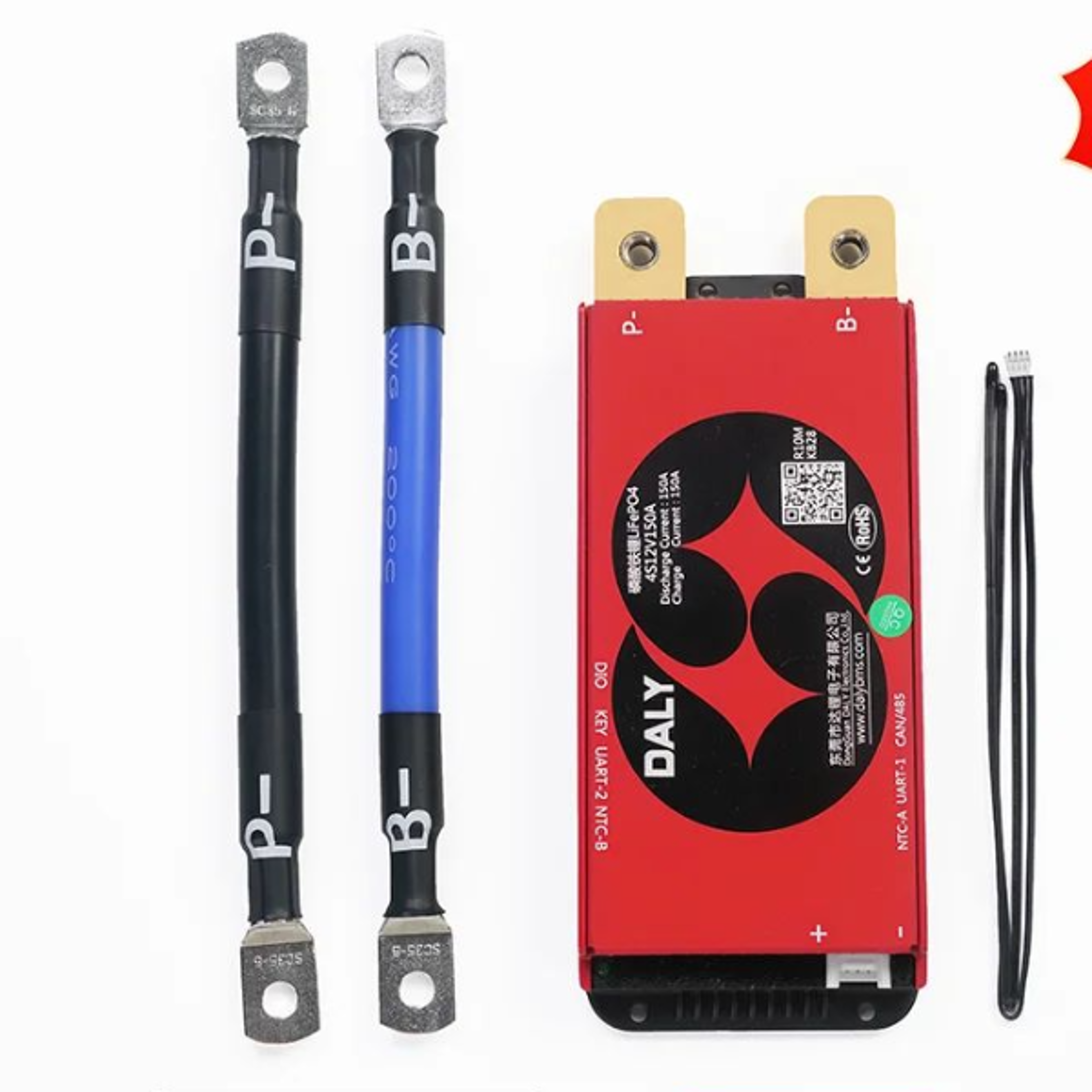 daly smart lifepo board, high current bms for battery pack bt, uart canbus communication for reliable power management