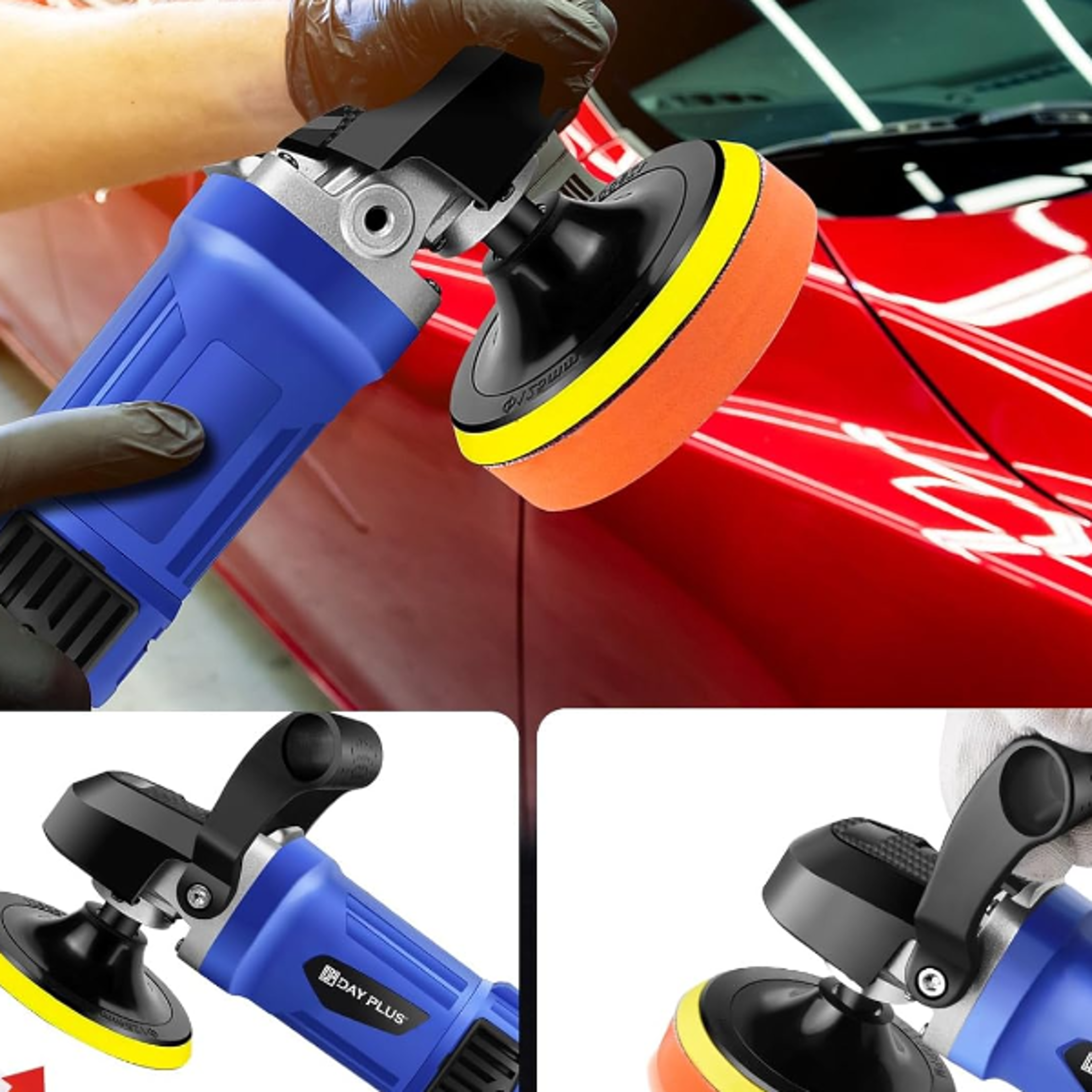 electric car buffer polisher, dual action polisher kit, waxing machine