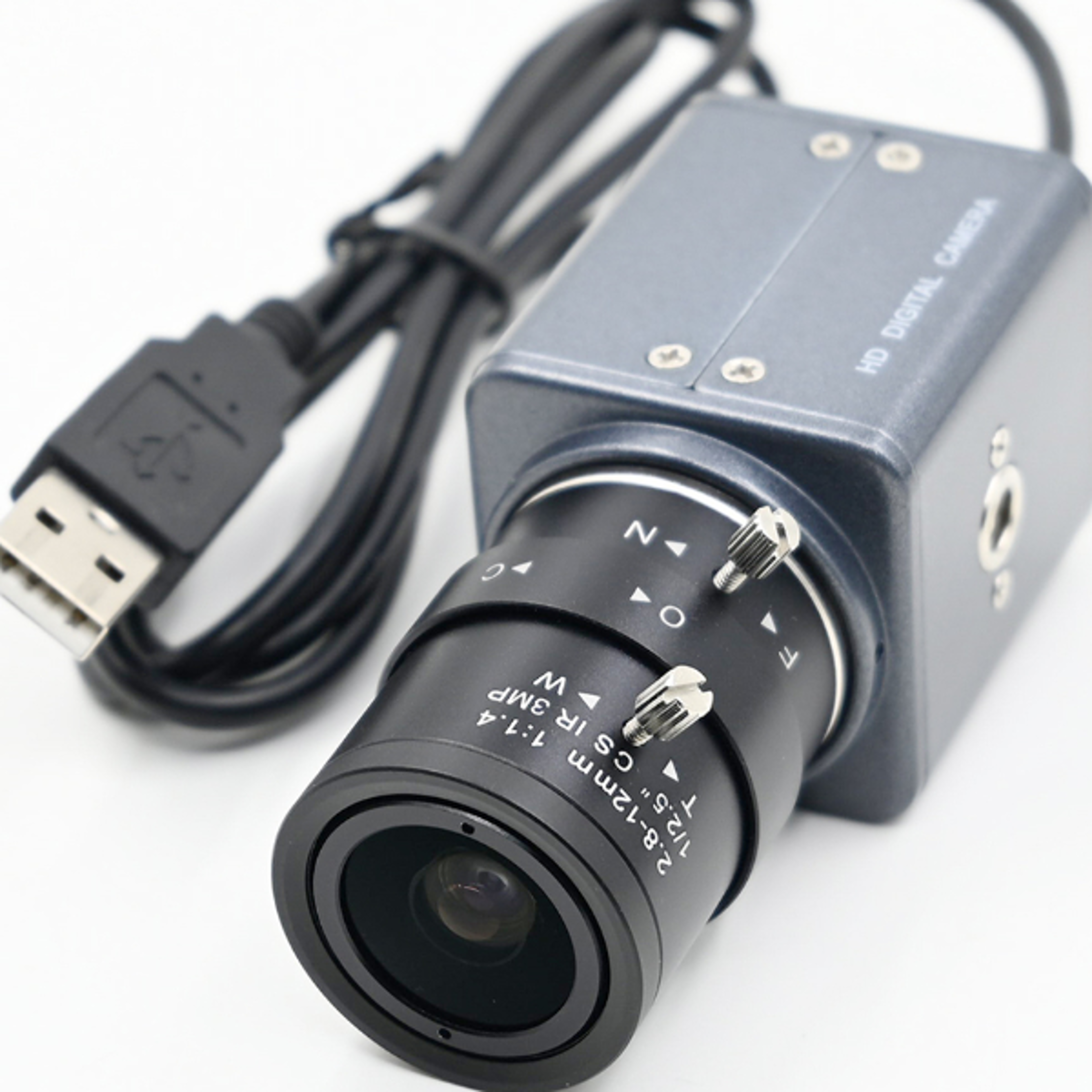 mini case webcam with varifocal cs lens, plug and play, versatile compatibility with windows, linux, android