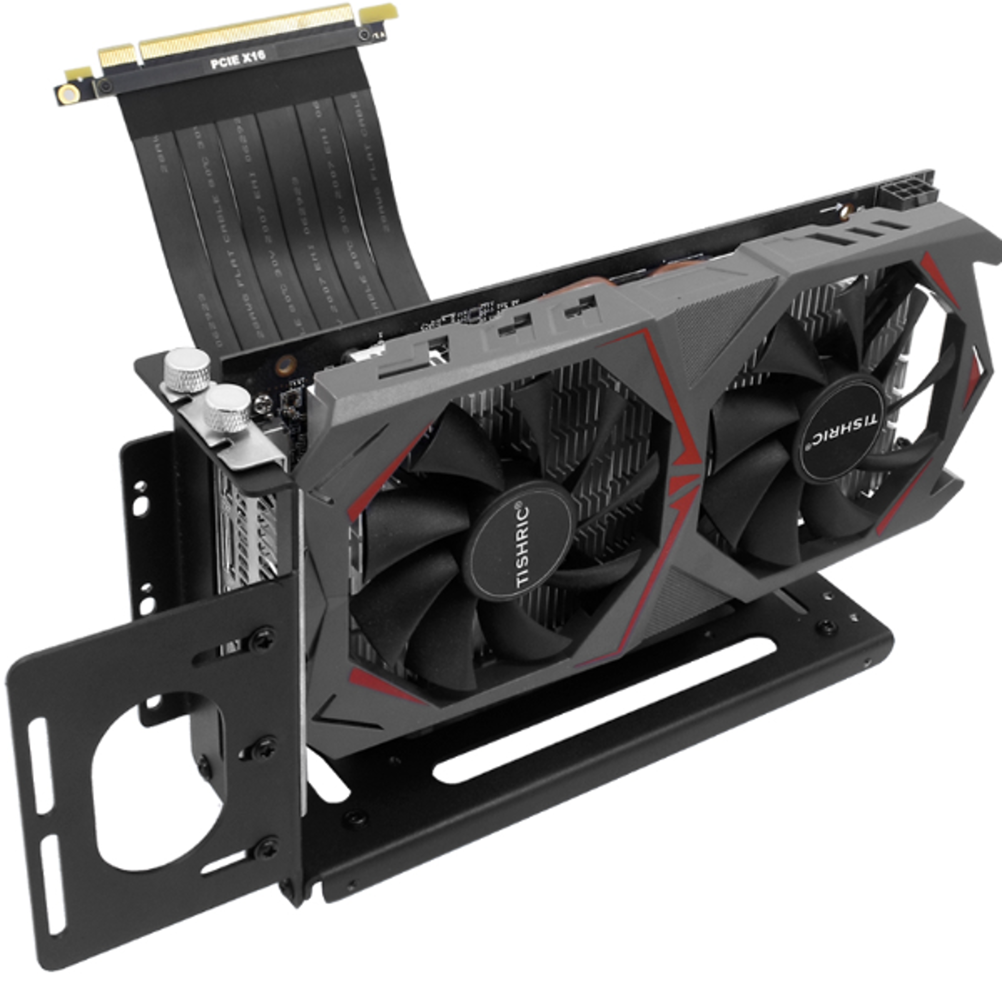 aluminum alloy vertical gpu pc video card stand, graphics card bracket, video card holder support for atx computer case