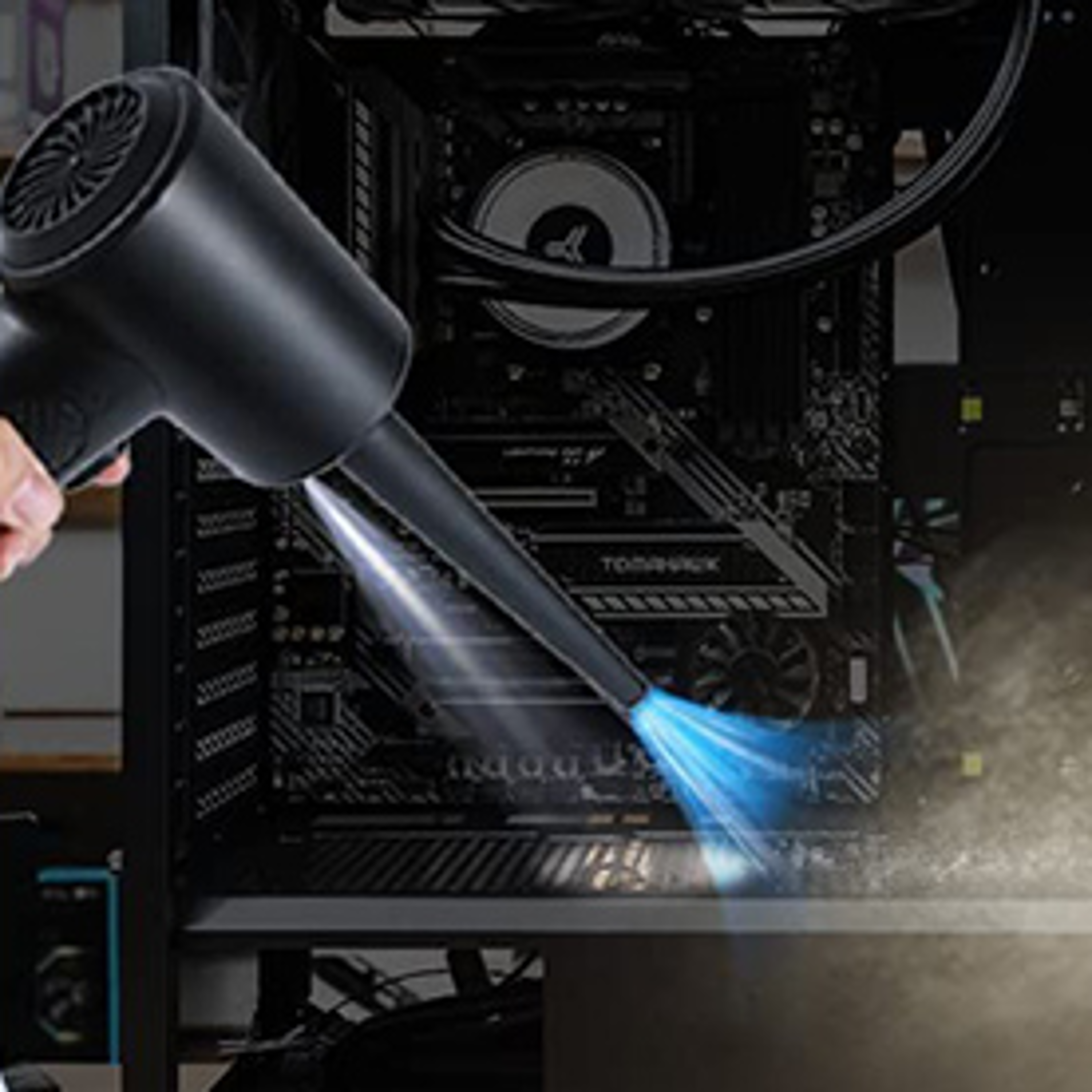 wireless electric air duster, compressed air blower gun, type-c air duster for computer keyboard, pc gadget blower