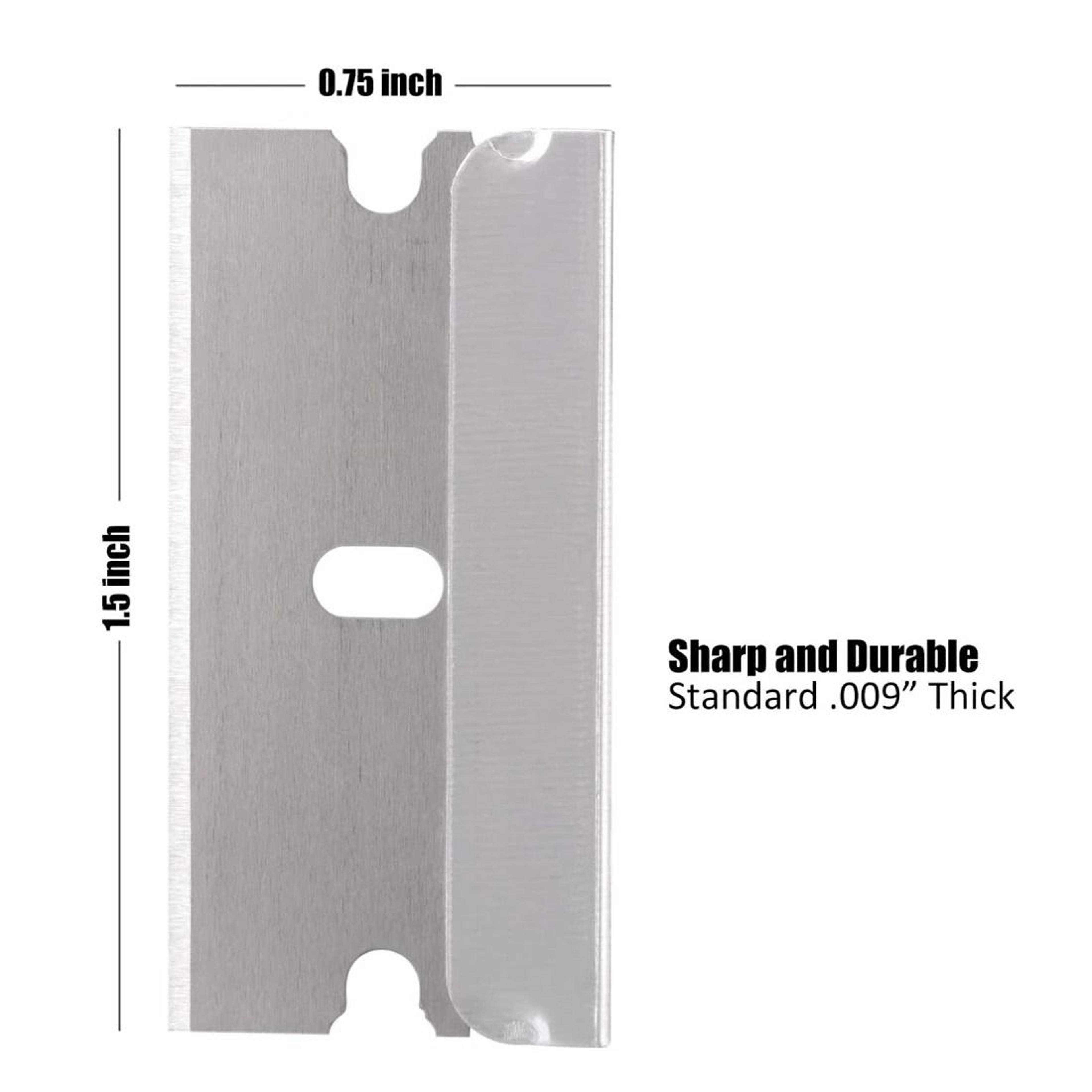 Single Edge Razor Blades 100 Pcs Extra Sharp Heat Treated Safety Knife Scrapers For Effective Paint 4
