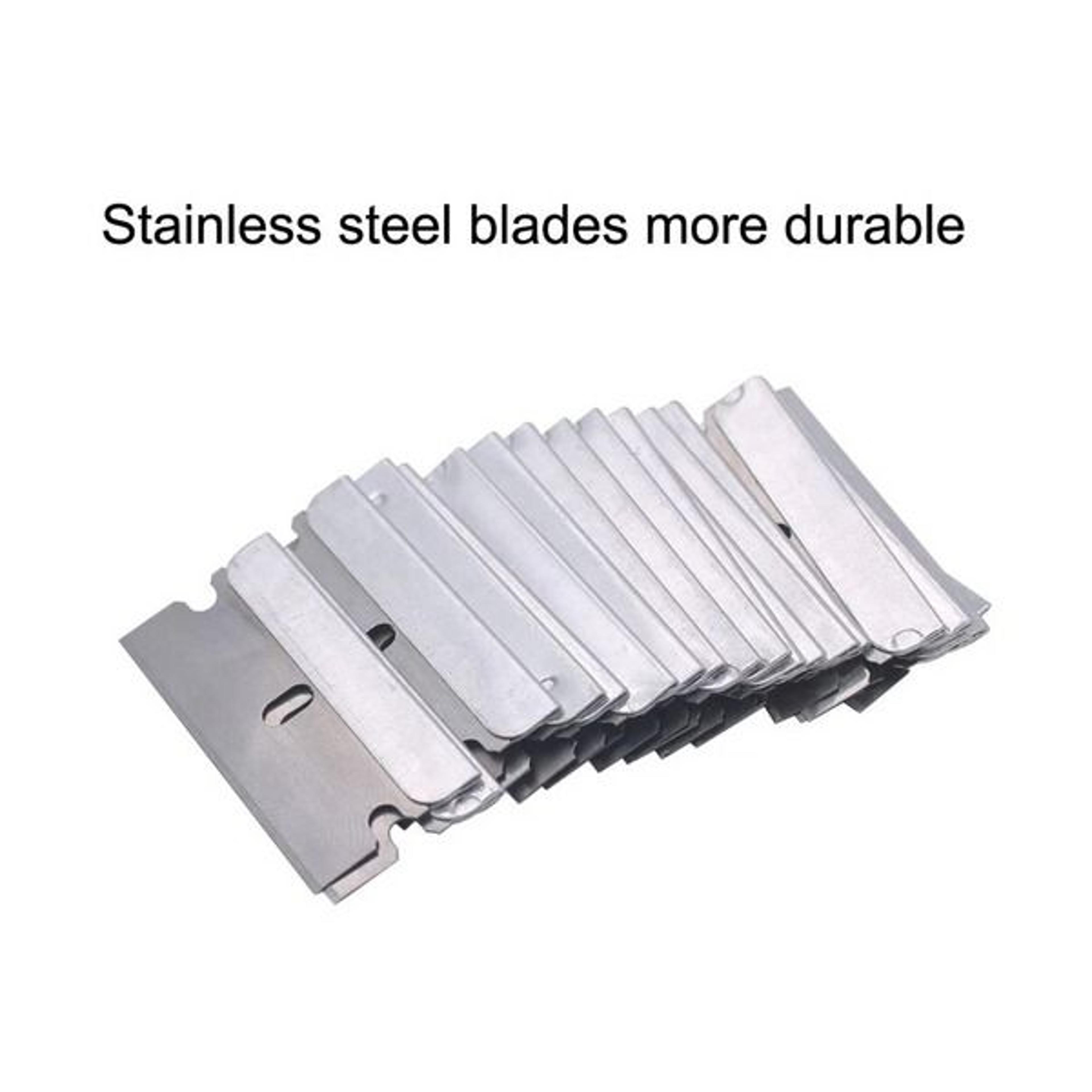 Single Edge Razor Blades 100 Pcs Extra Sharp Heat Treated Safety Knife Scrapers For Effective Paint 5