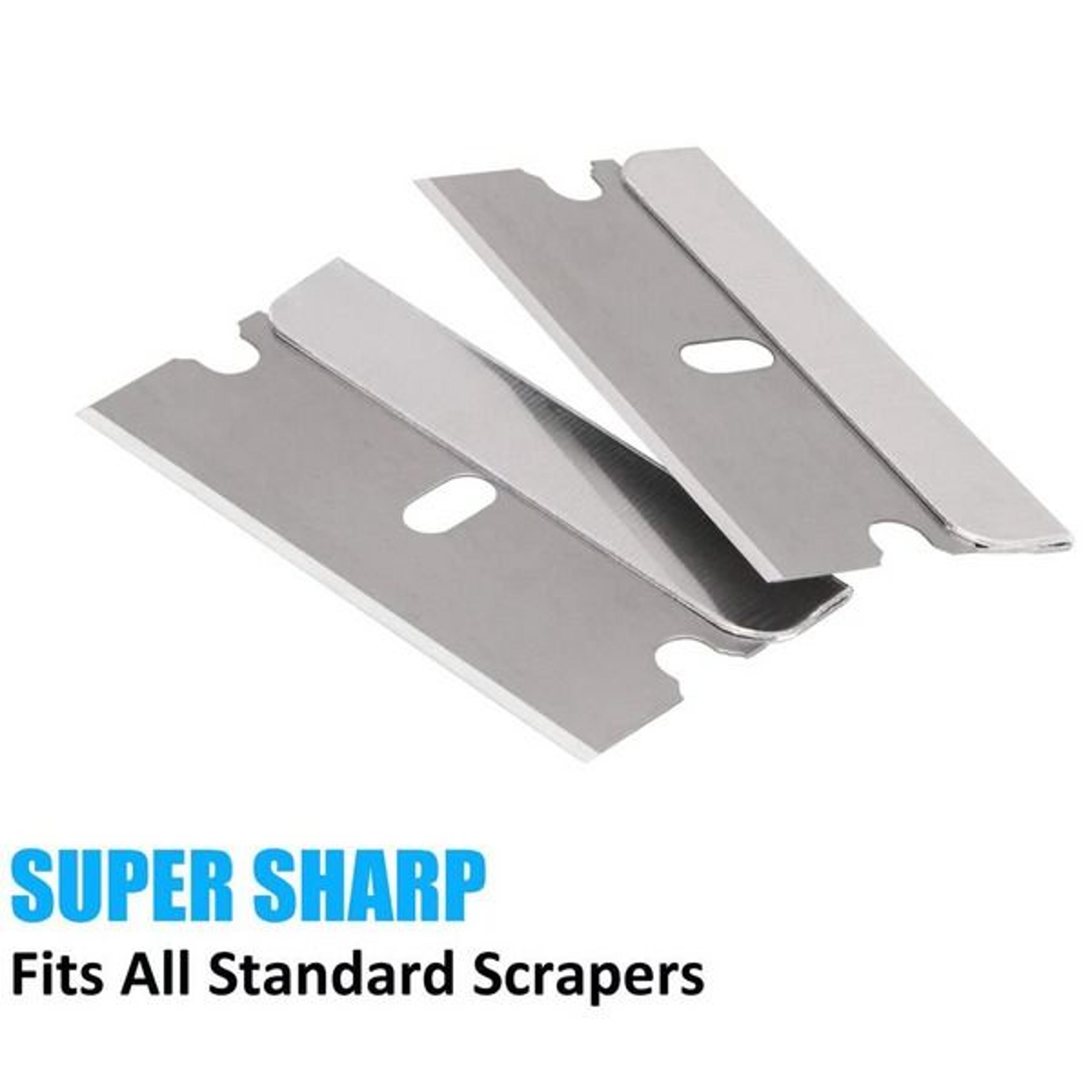 Single Edge Razor Blades 100 Pcs Extra Sharp Heat Treated Safety Knife Scrapers For Effective Paint 2